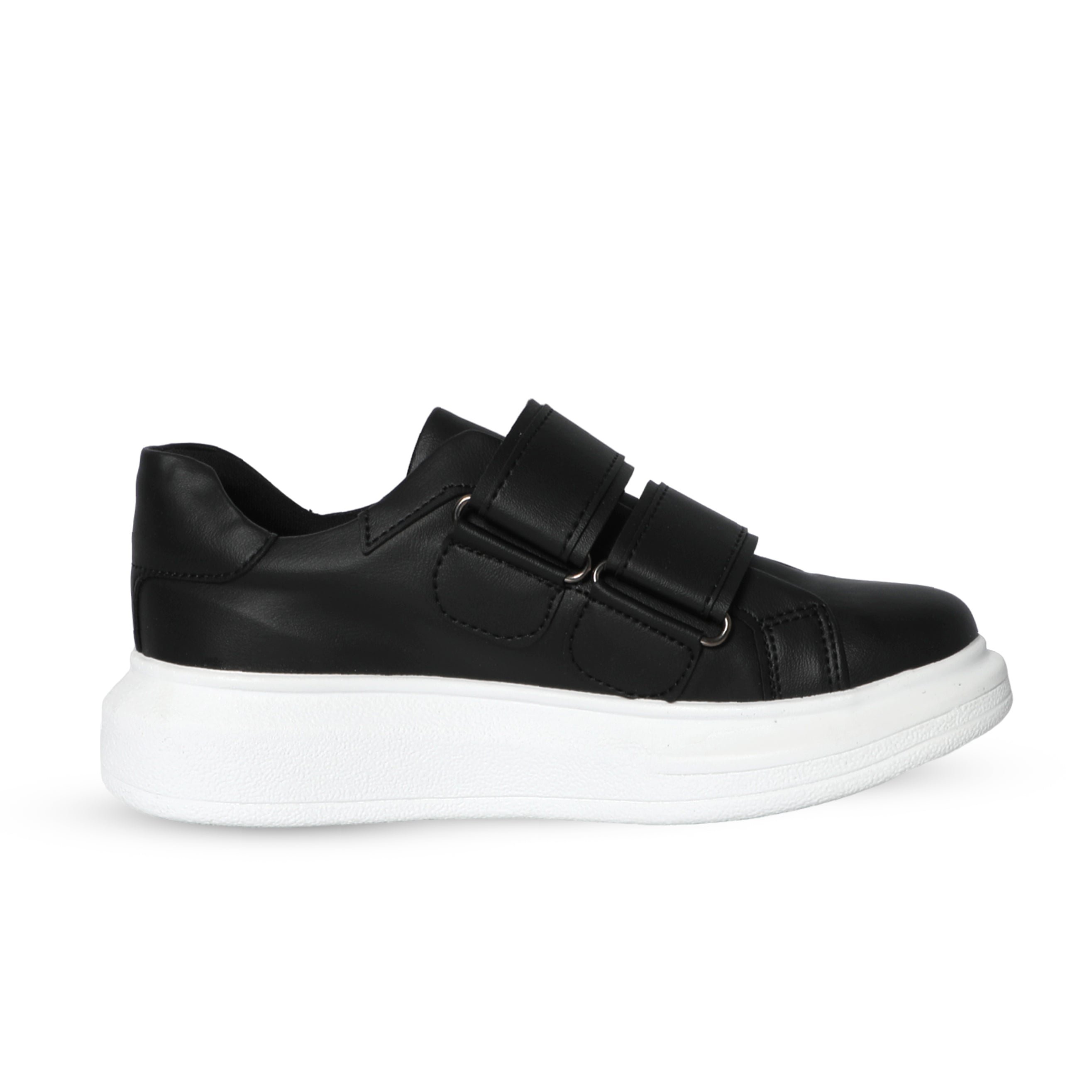 Women Black Casual Shoes With Velcro Straps