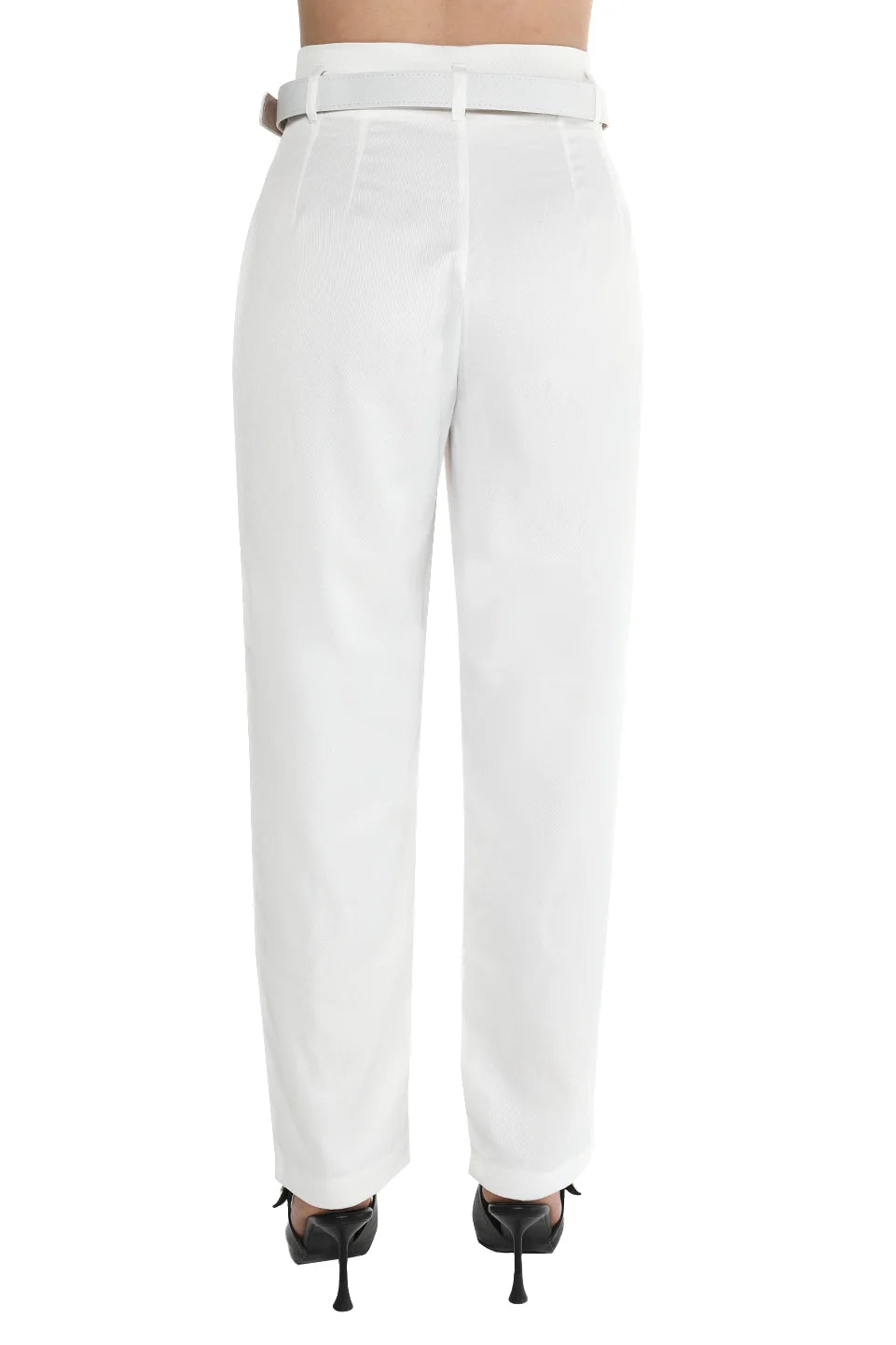 White Belted Classic Pant