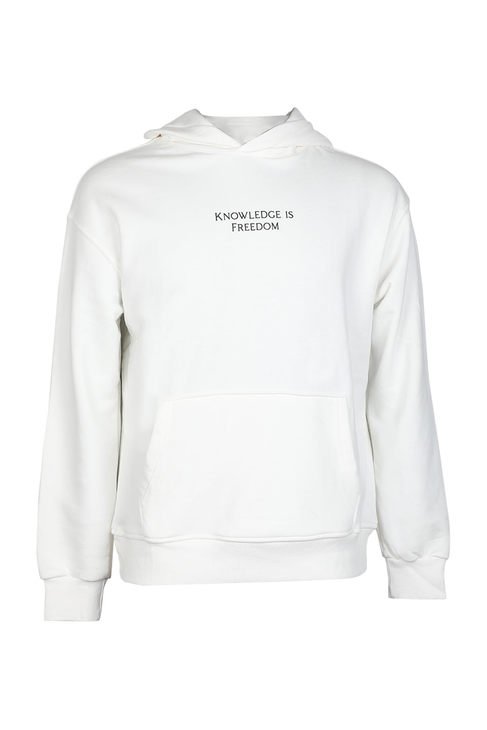 White Hoodie With Back Printed Design