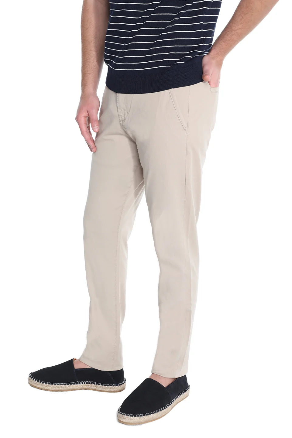 Chino Beige Pant With Side Pockets
