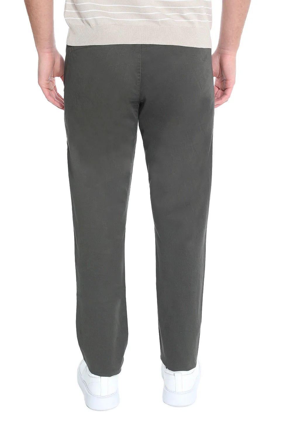 Chino Olive Pant With Side Pockets