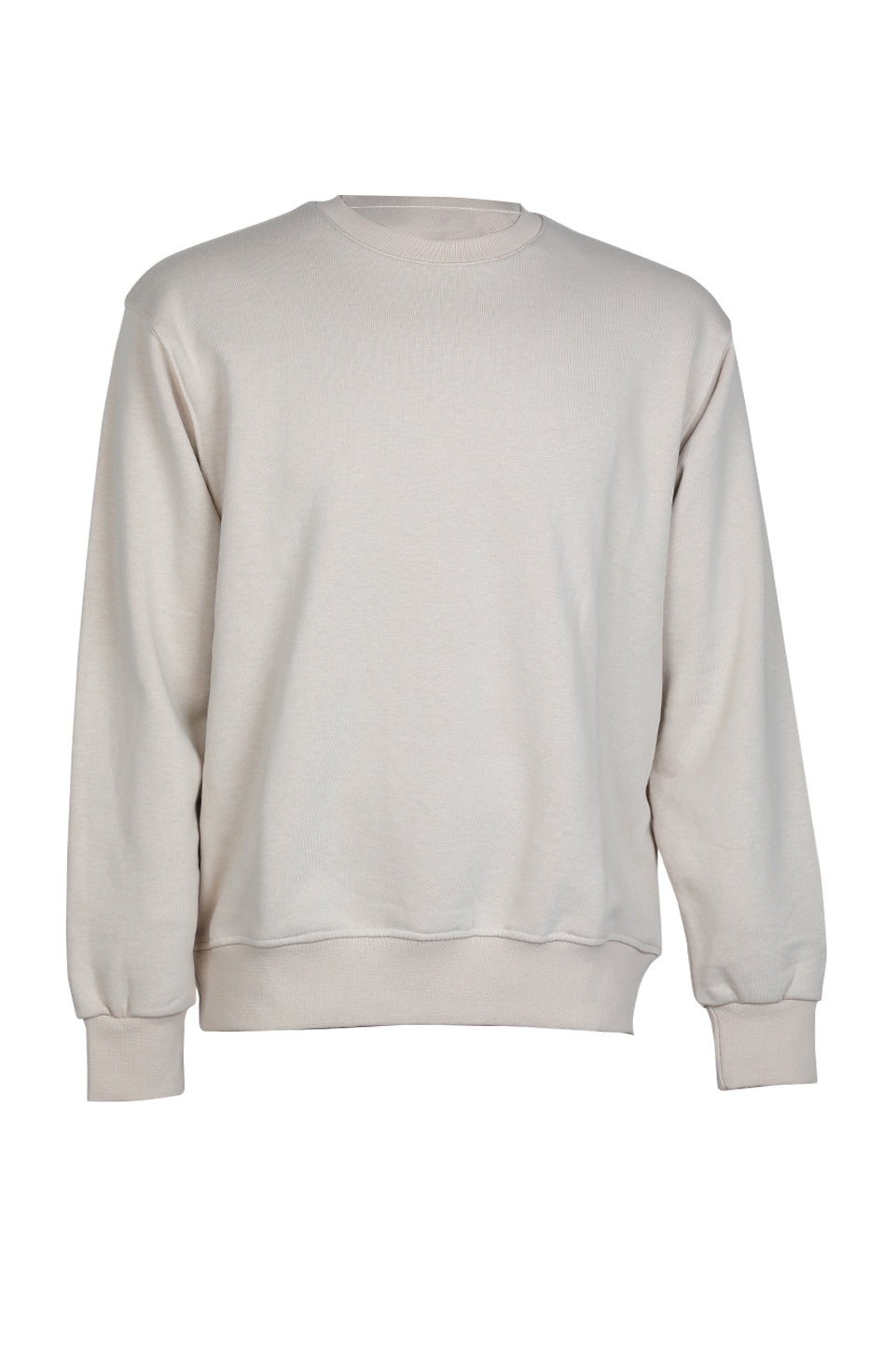 Plain Beige Sweater Round Neck