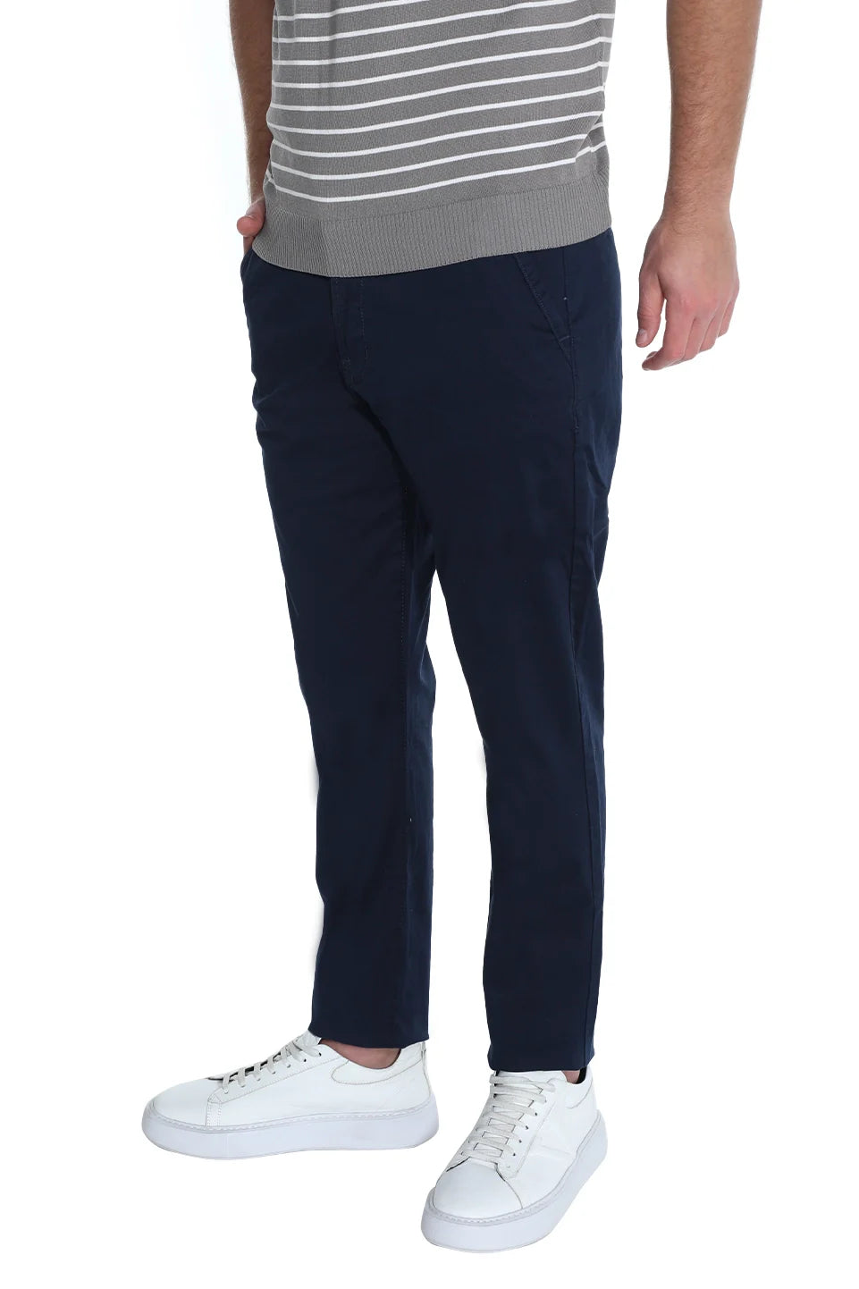 Chino Navy Pant With Side Pockets