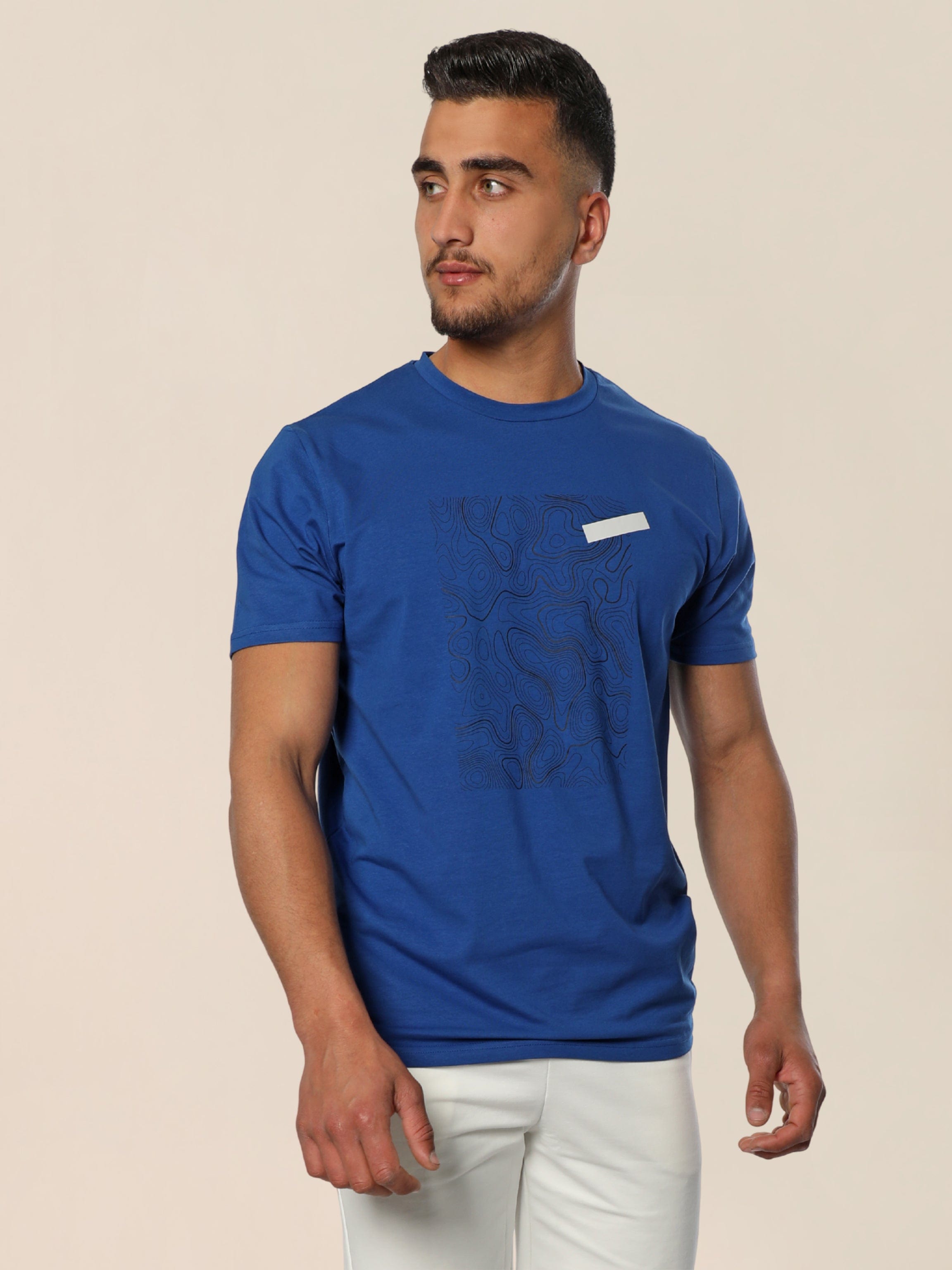 Men Short-Sleeves T-shirt With Unique Front Printed Design