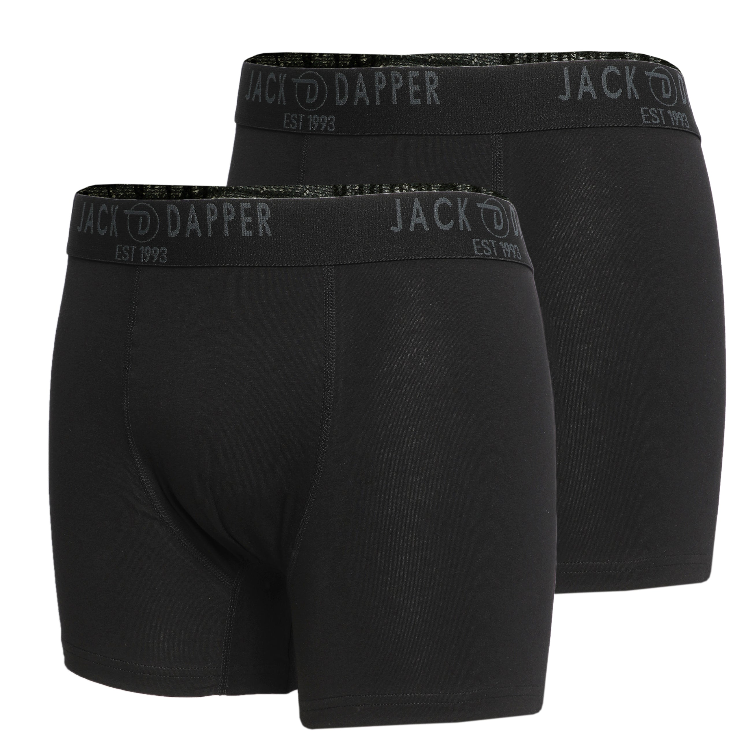 Jack Dapper Black 2-Piece Cotton Underwear