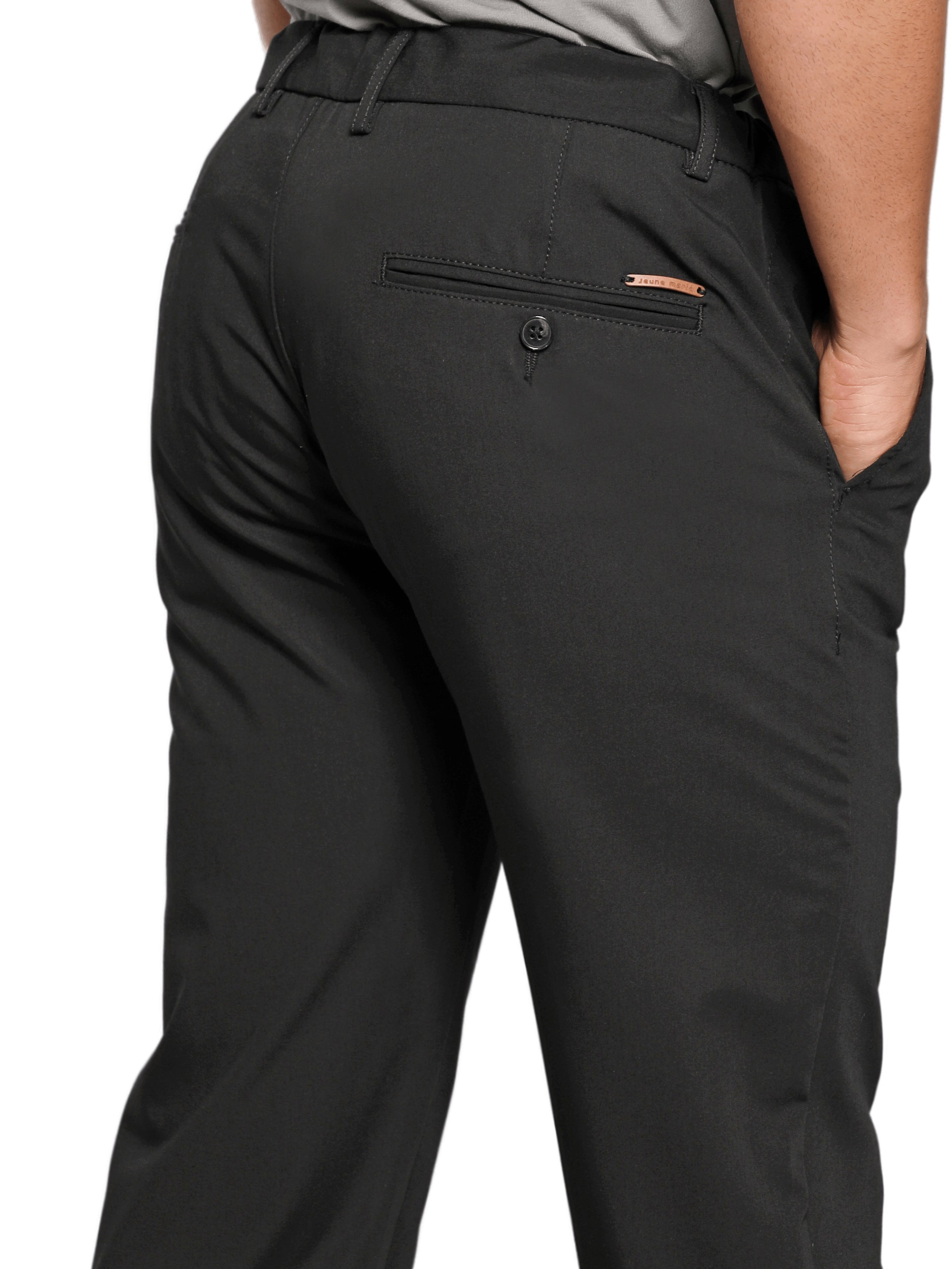 Men Classic Regular Fit Black Chino Pants