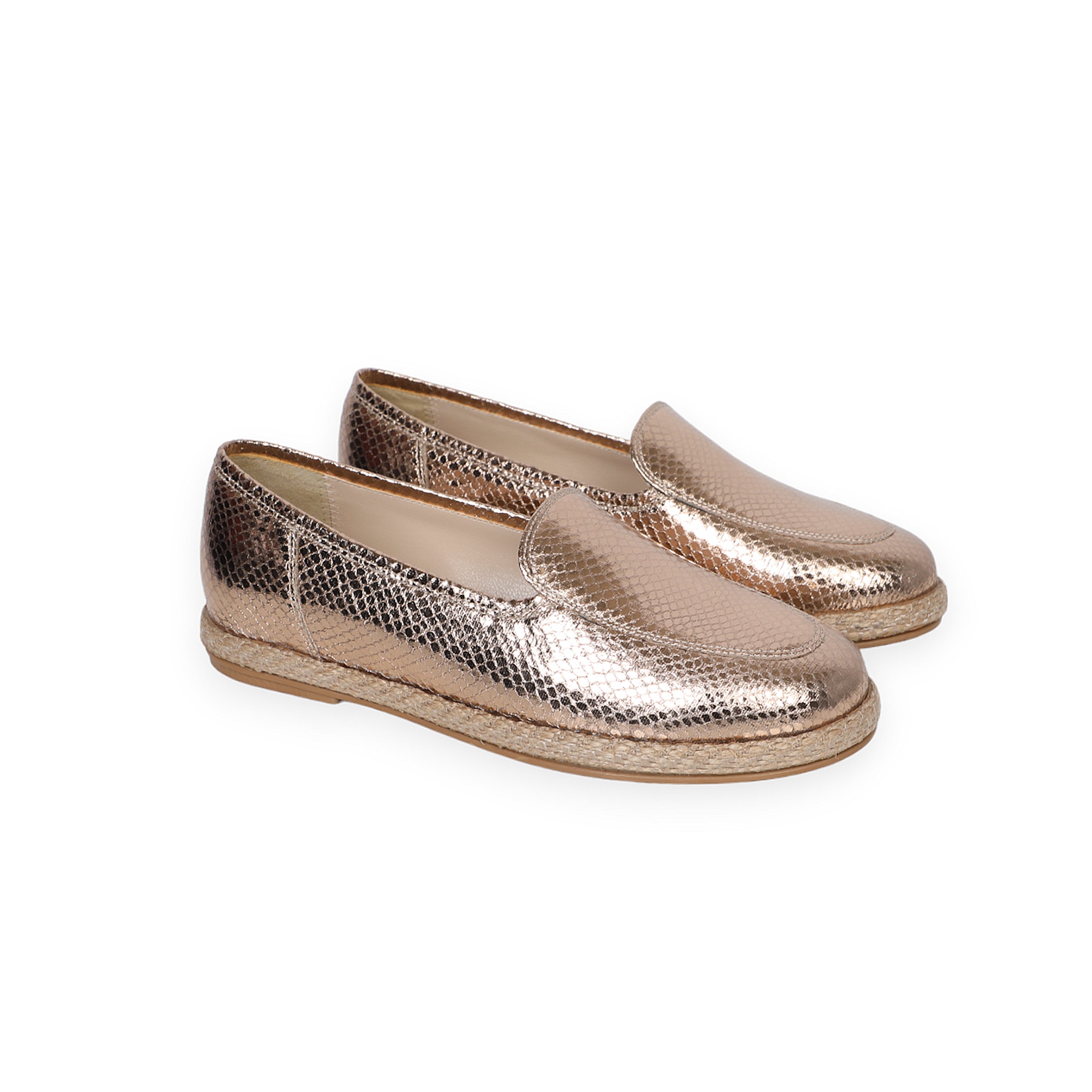 Bronze Slip-On Shoes With Bamboo Insole