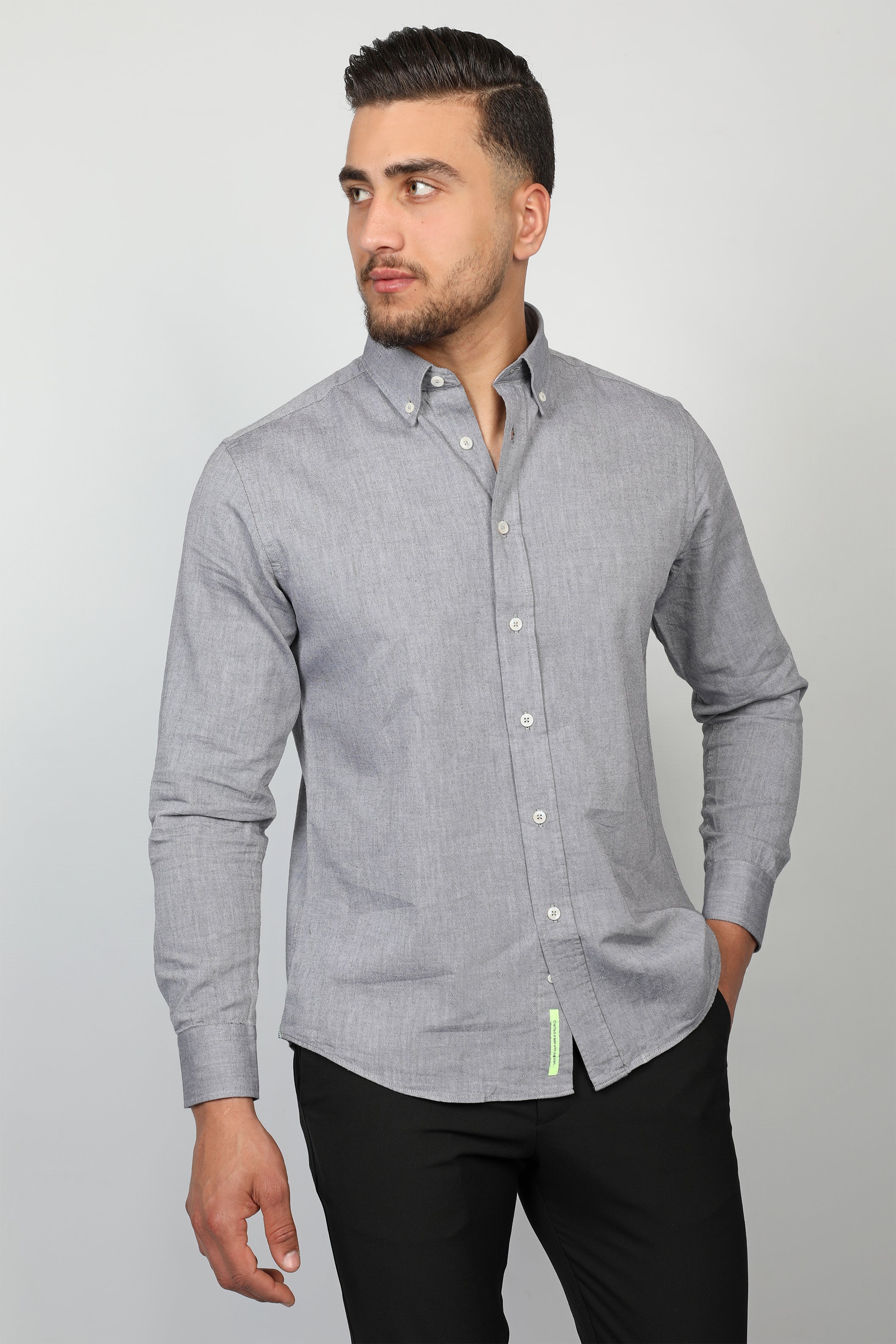 Grey Linen Men Shirt