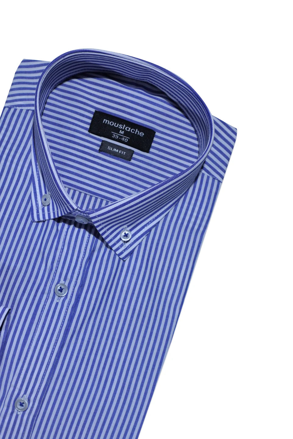 Navy Long-Sleeved Striped Shirt