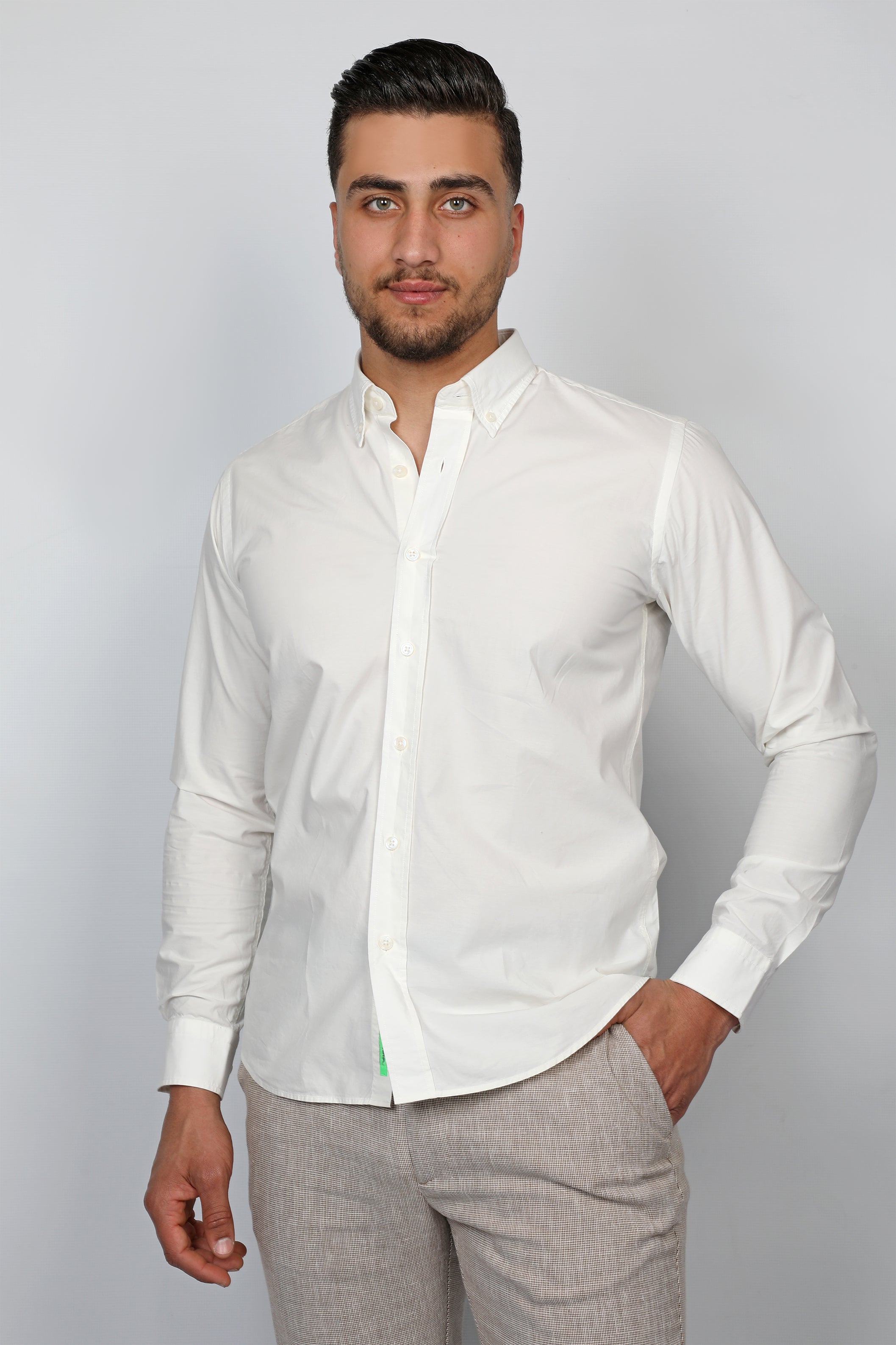 Men White Classy Shirt
