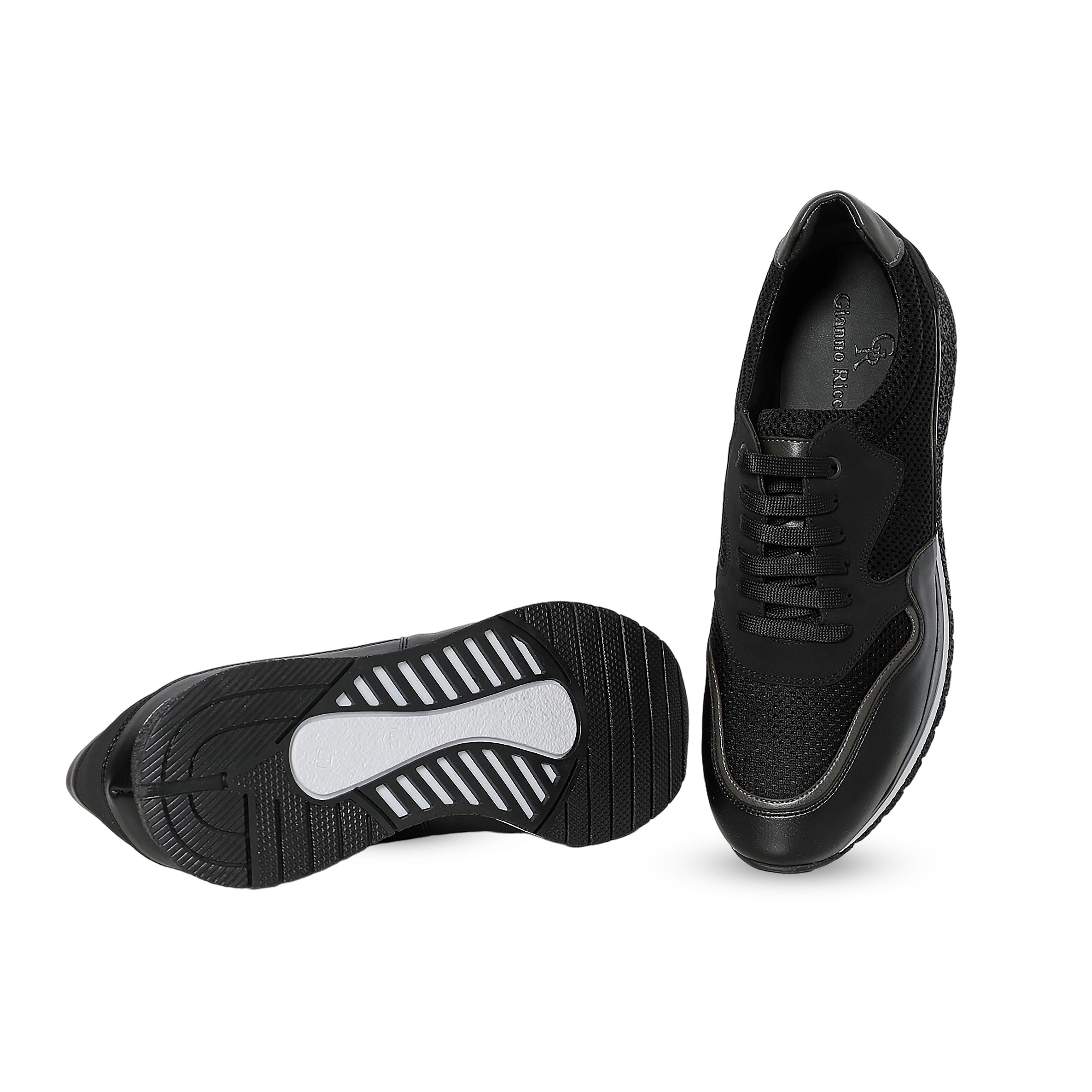 Men Black Casual Designed Shoes