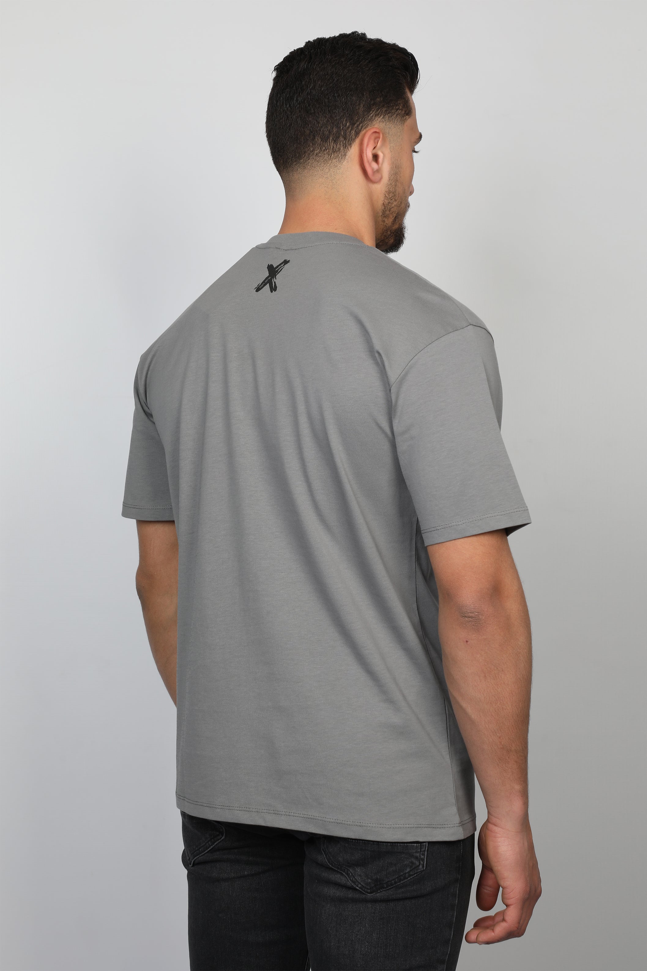 Dark Grey T-shirt With Front And Back Logo