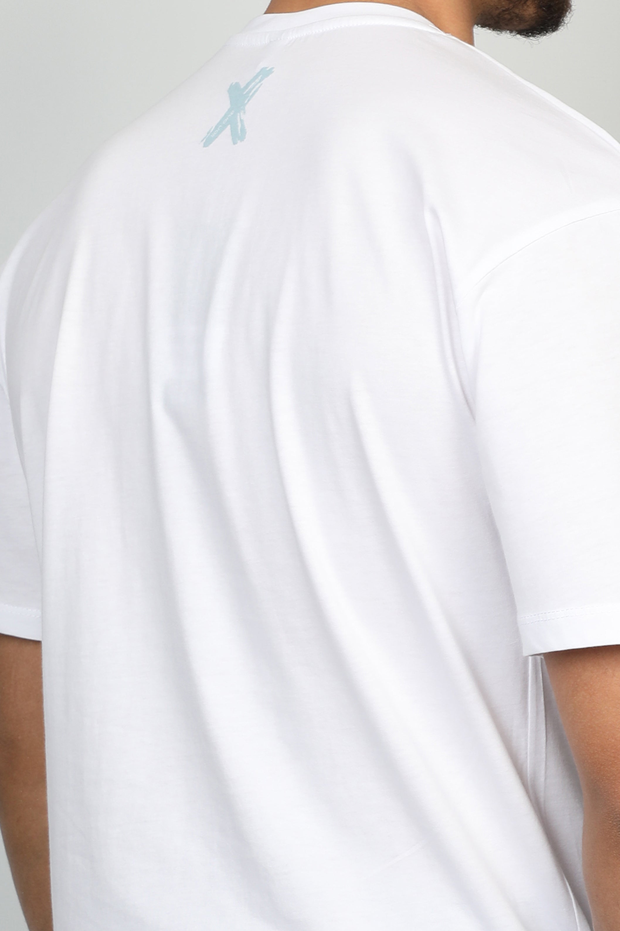Men White Plain T-shirt