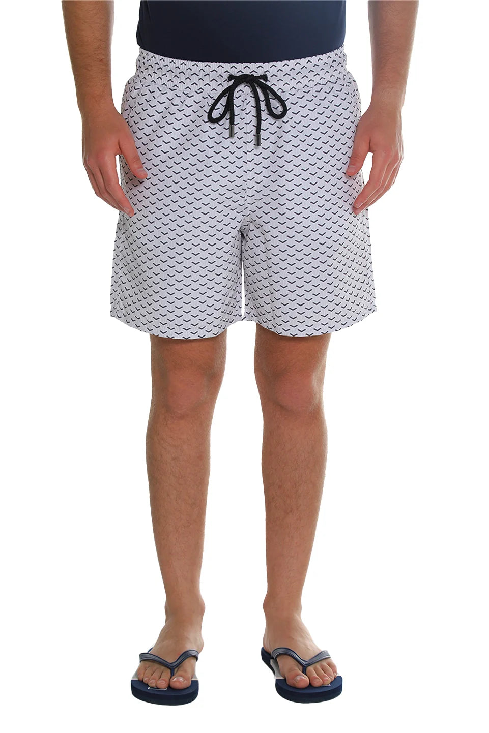 Beige Swim Short With Design