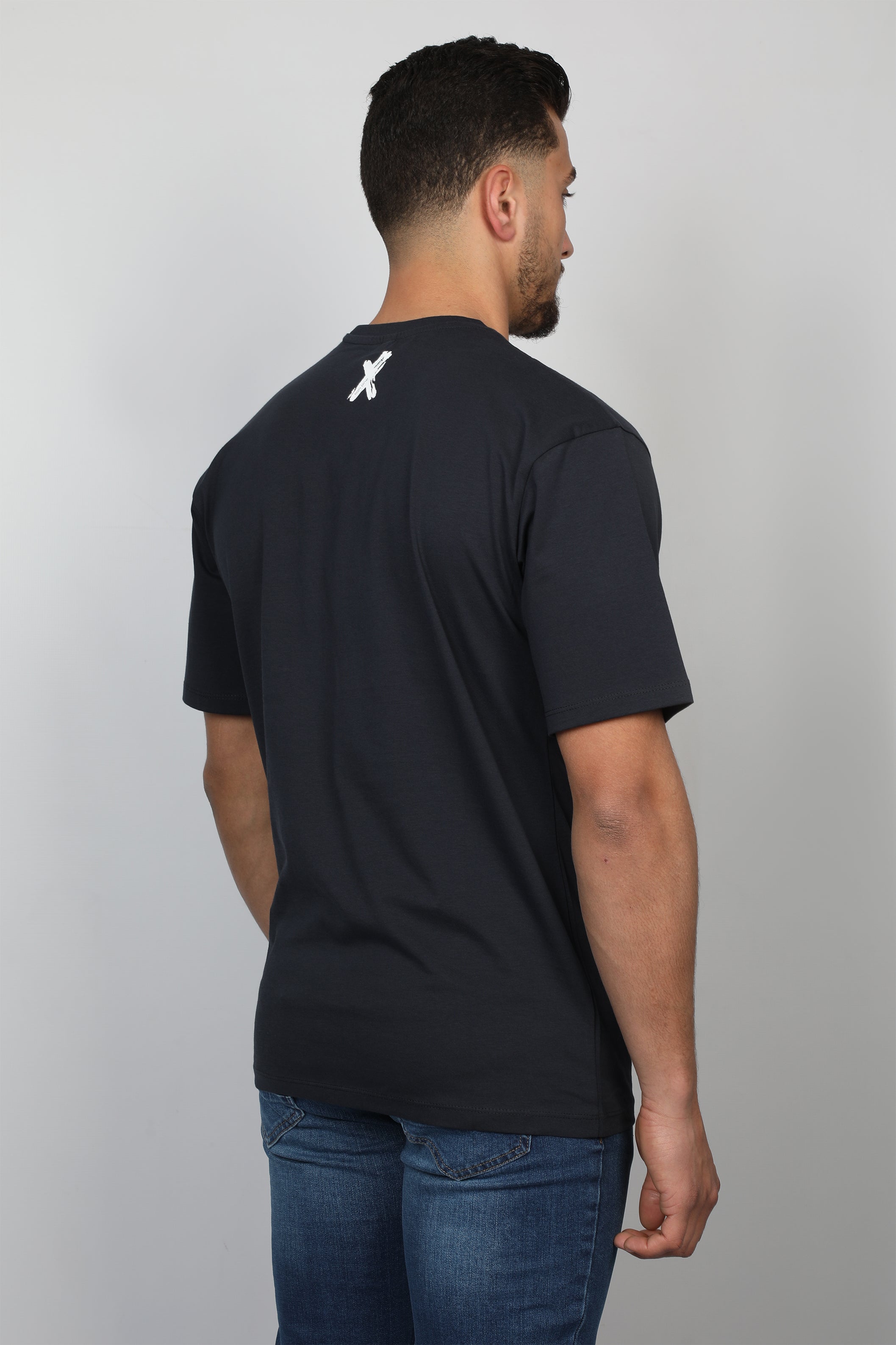 Navy T-shirt With Front And Back Logo