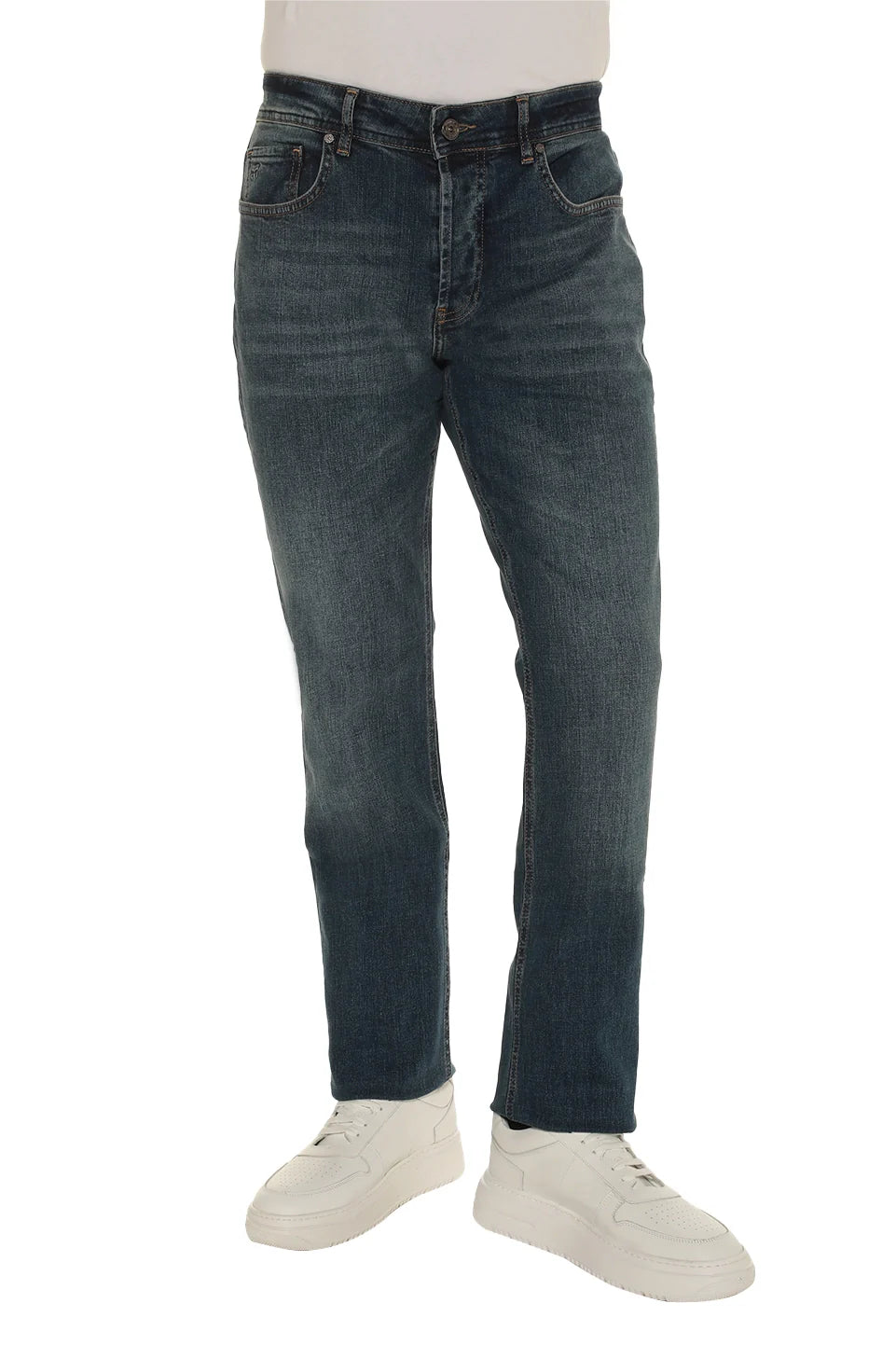 Blue Slim Straight Jeans