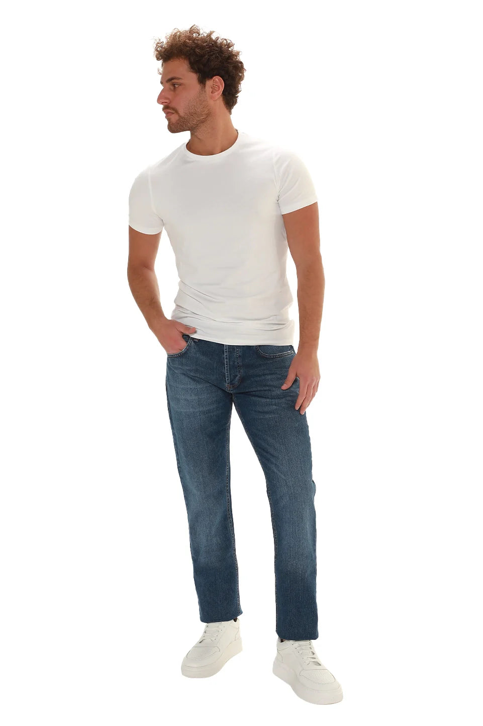 Light Blue Slim Straight Jeans