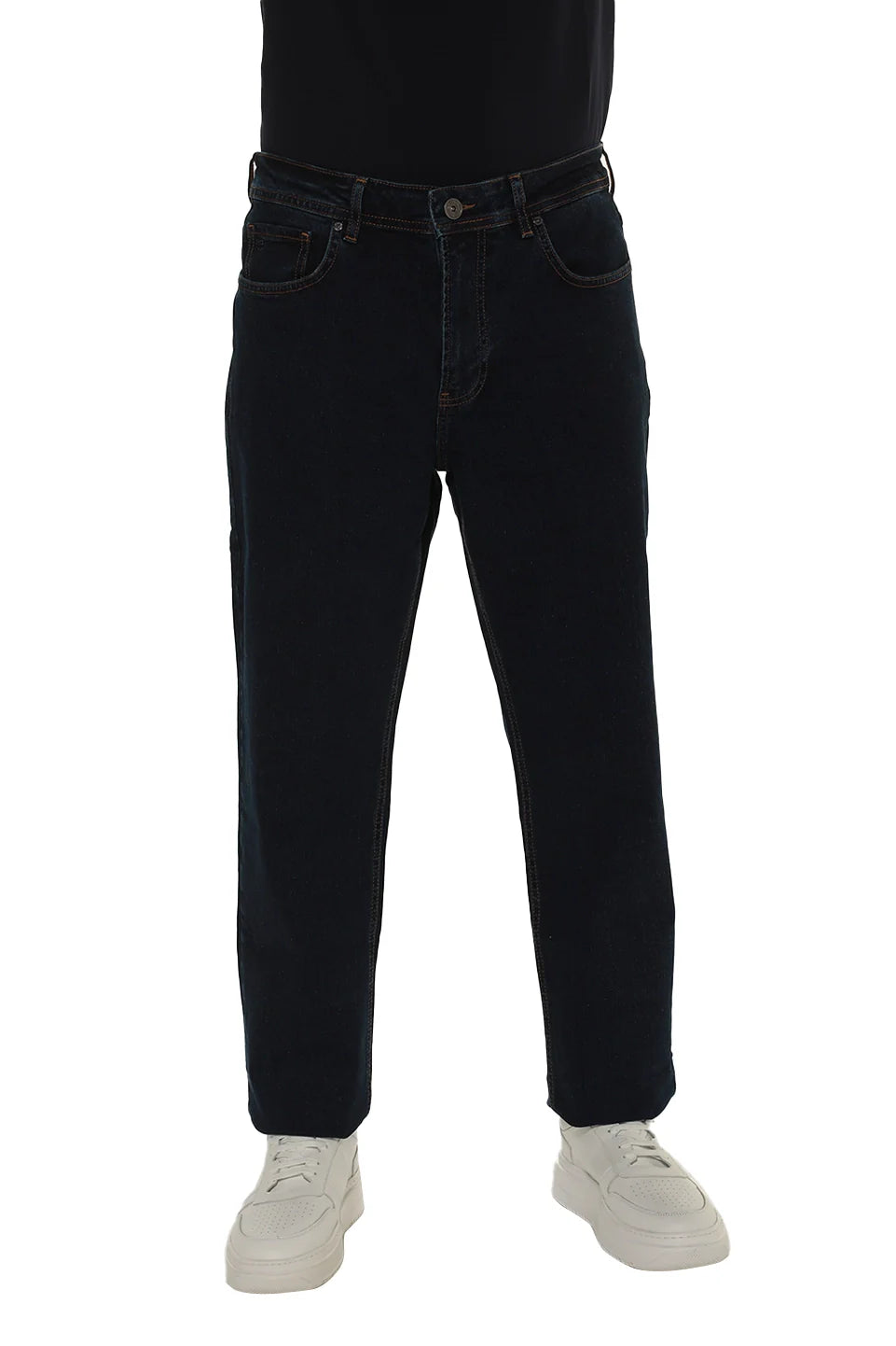 High Waist Dark Blue Skinny Jeans