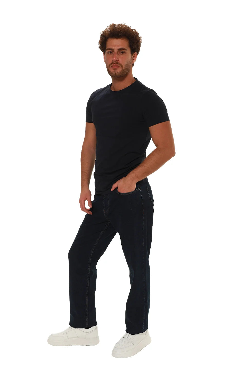 High Waist Dark Blue Skinny Jeans