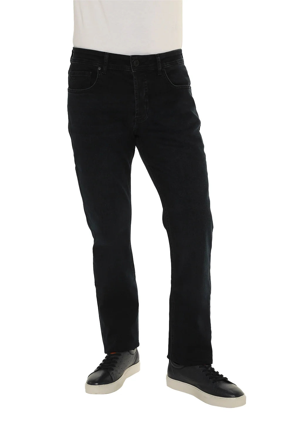 Black Slim Straight Jeans