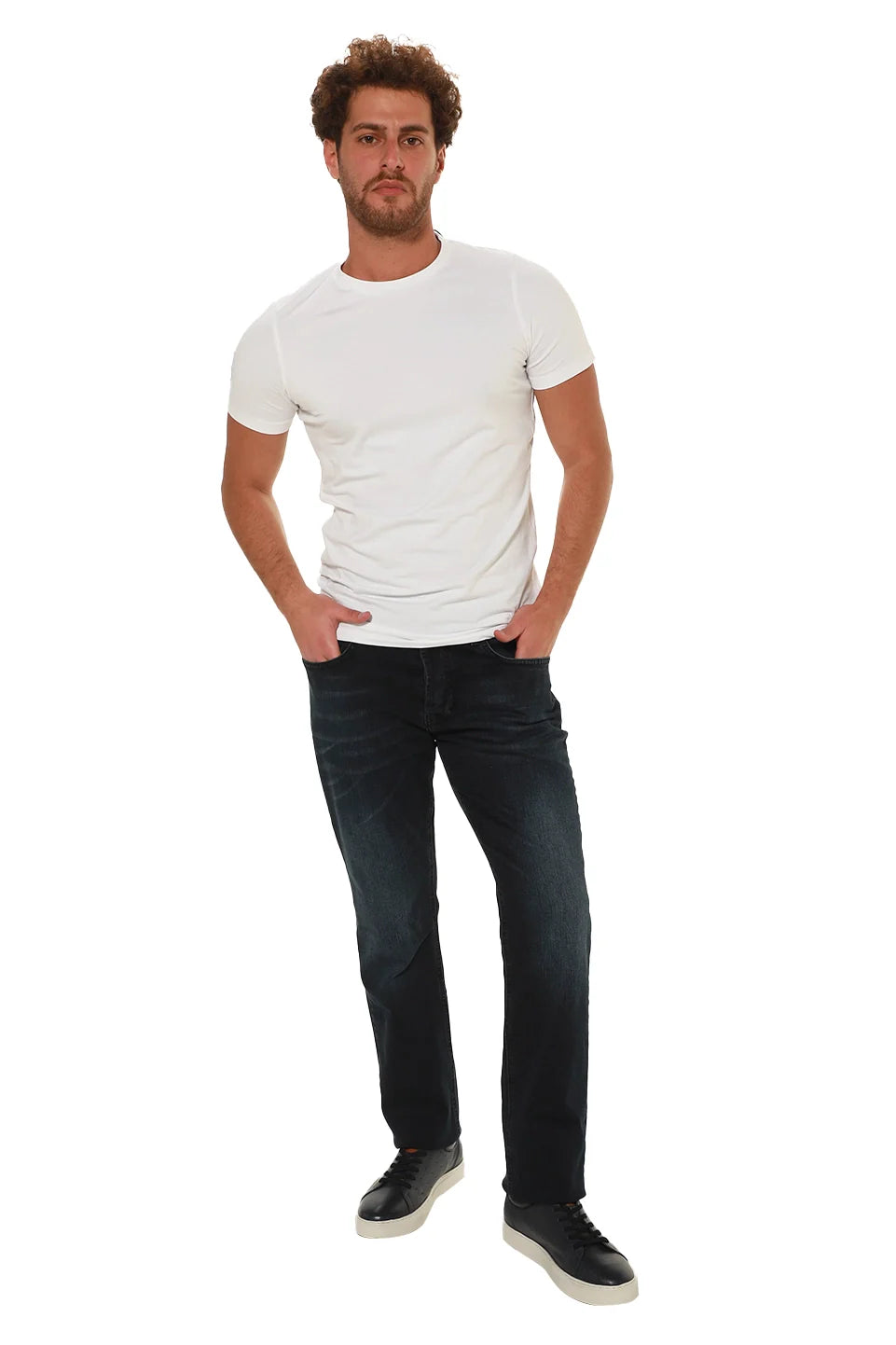 Dark Blue Slim Straight Jeans