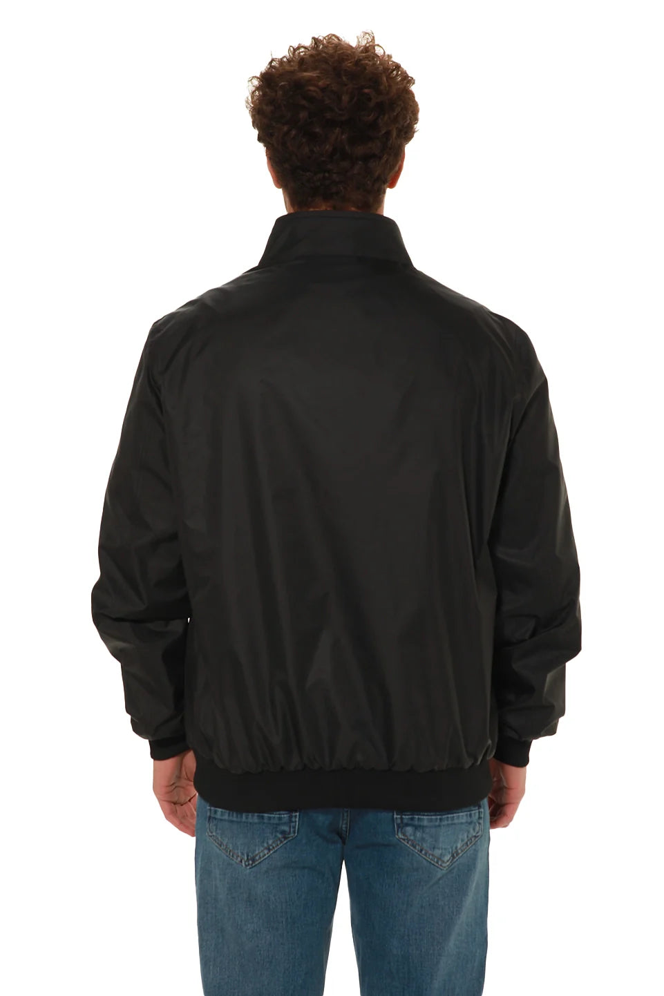 Black Parashut Jacket With Zipper To Close