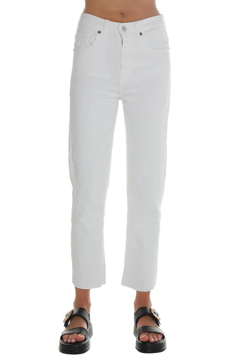 White Plain Basic Jeans
