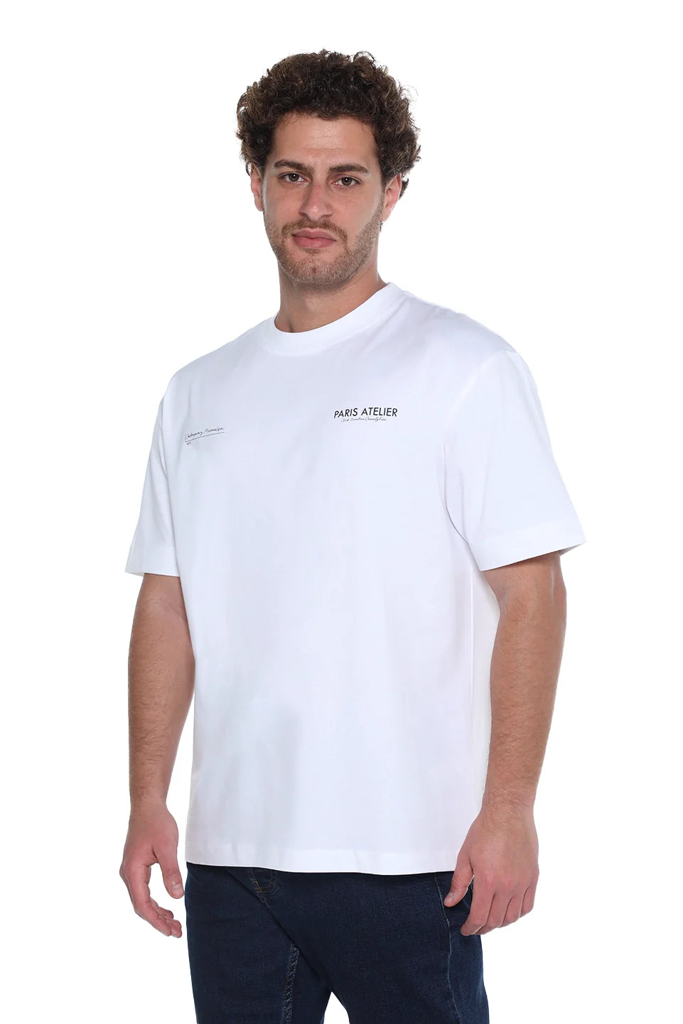 White Oversized T-Shirt With Front Design