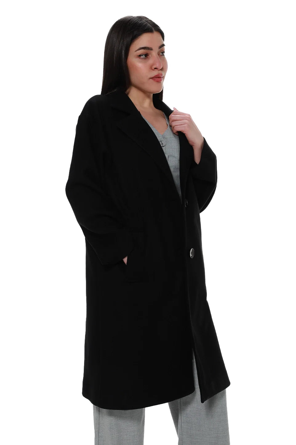 Black Length Knee Coat