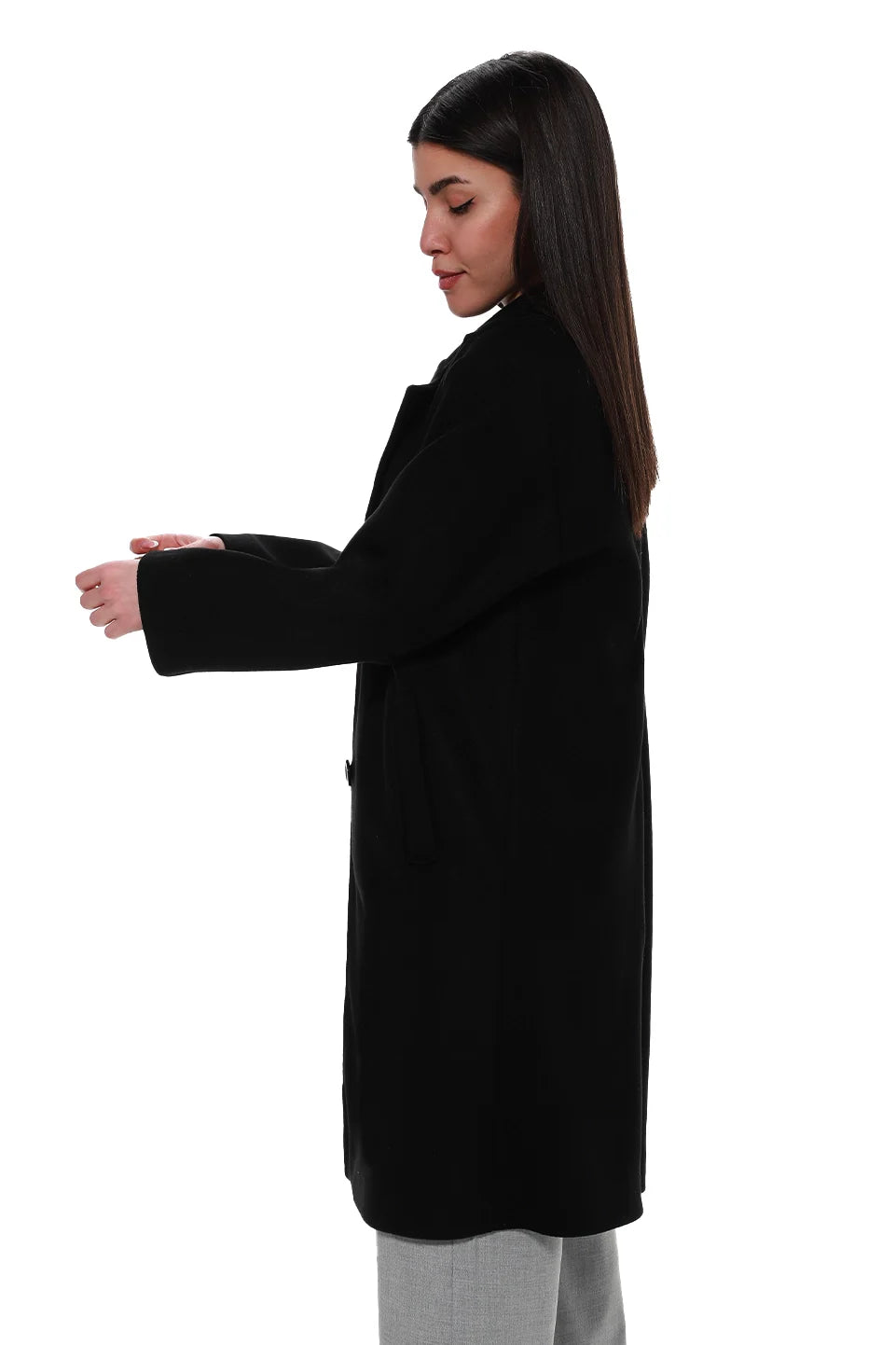 Black Length Knee Coat