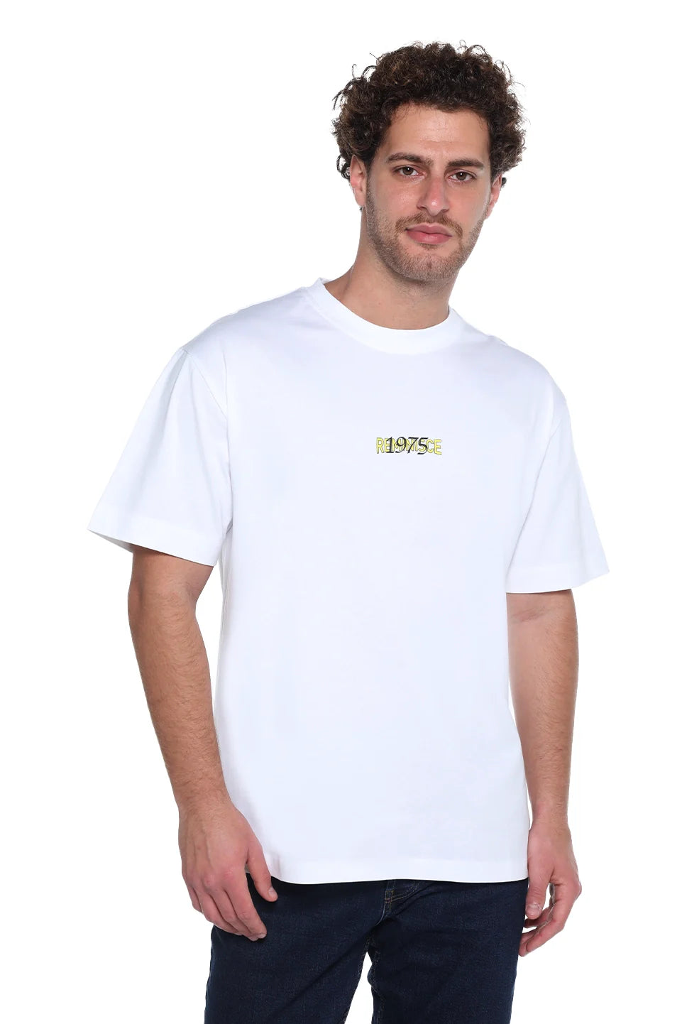 White Oversized T-Shirt With Front Design