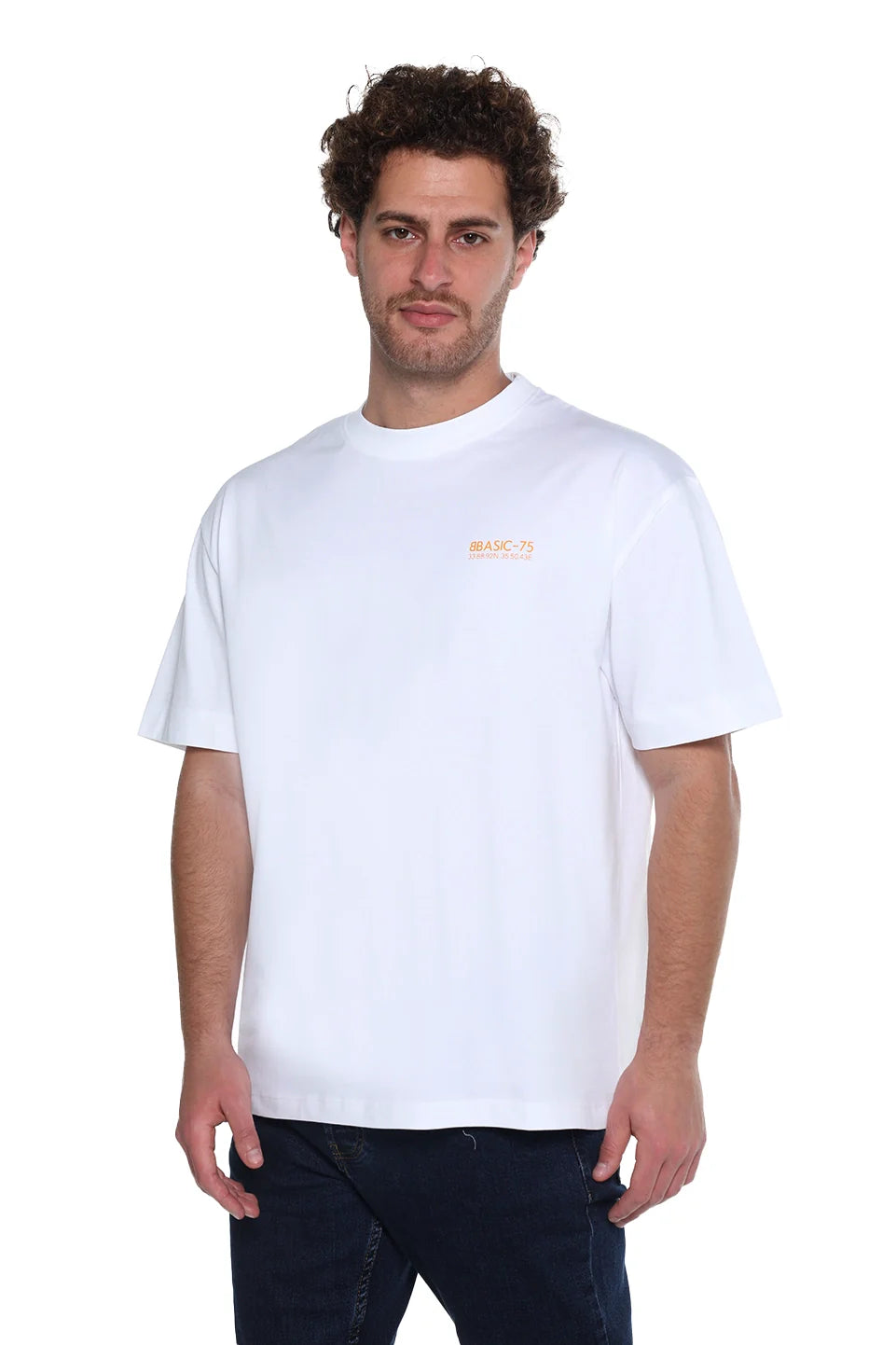 White Cotton Oversized T-Shirt With Back Design