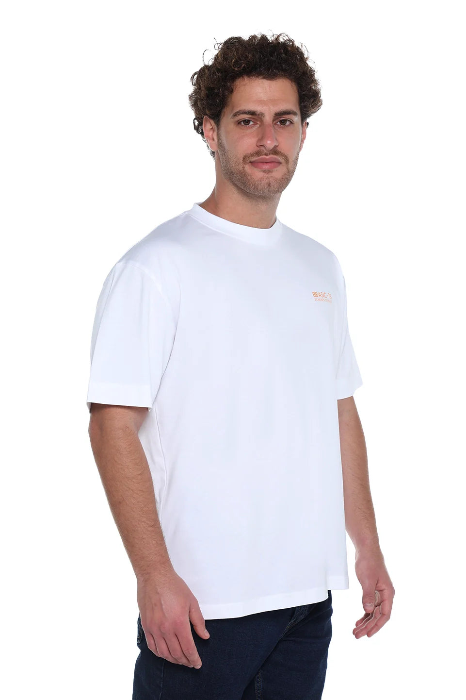 White Cotton Oversized T-Shirt With Back Design