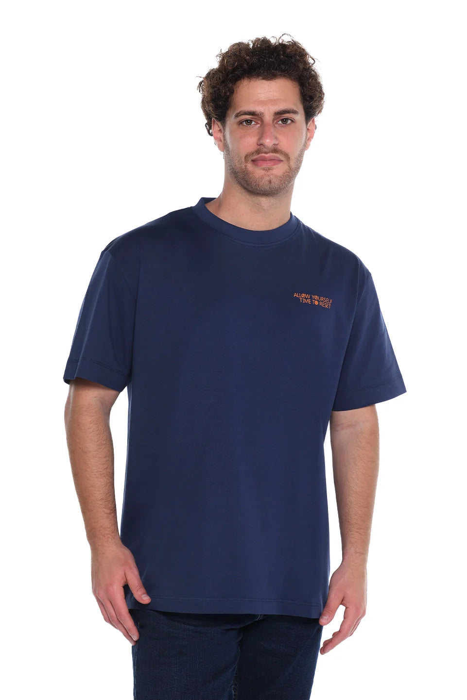 Navy Oversized T-Shirt With Back Design