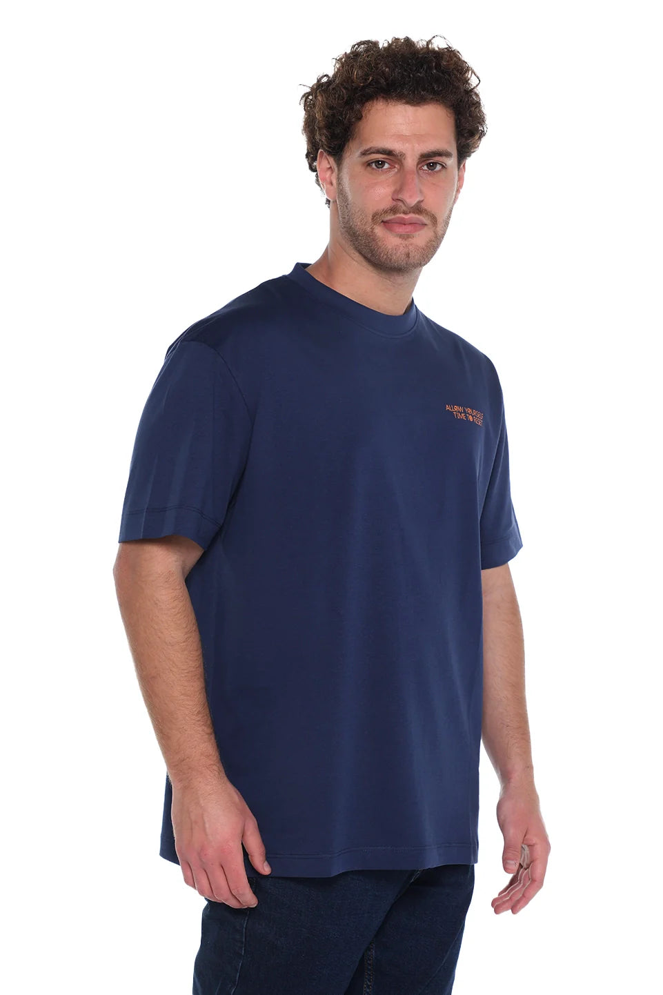 Navy Oversized T-Shirt With Back Design