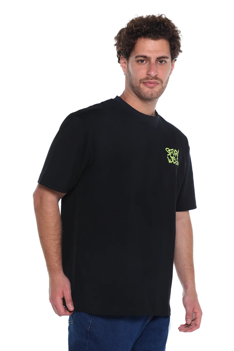 Oversized Black T-Shirt With Back Design
