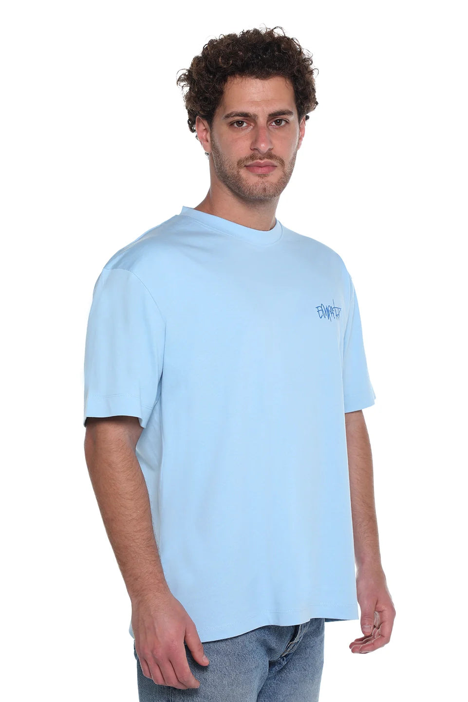 Blue Oversized T-Shirt With "Empathy" Back Design