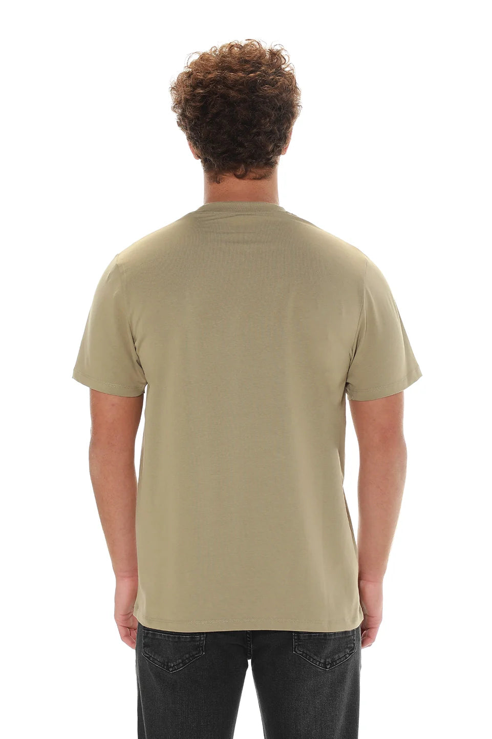 Cotton Short Sleeve Light Khaki T-shirt