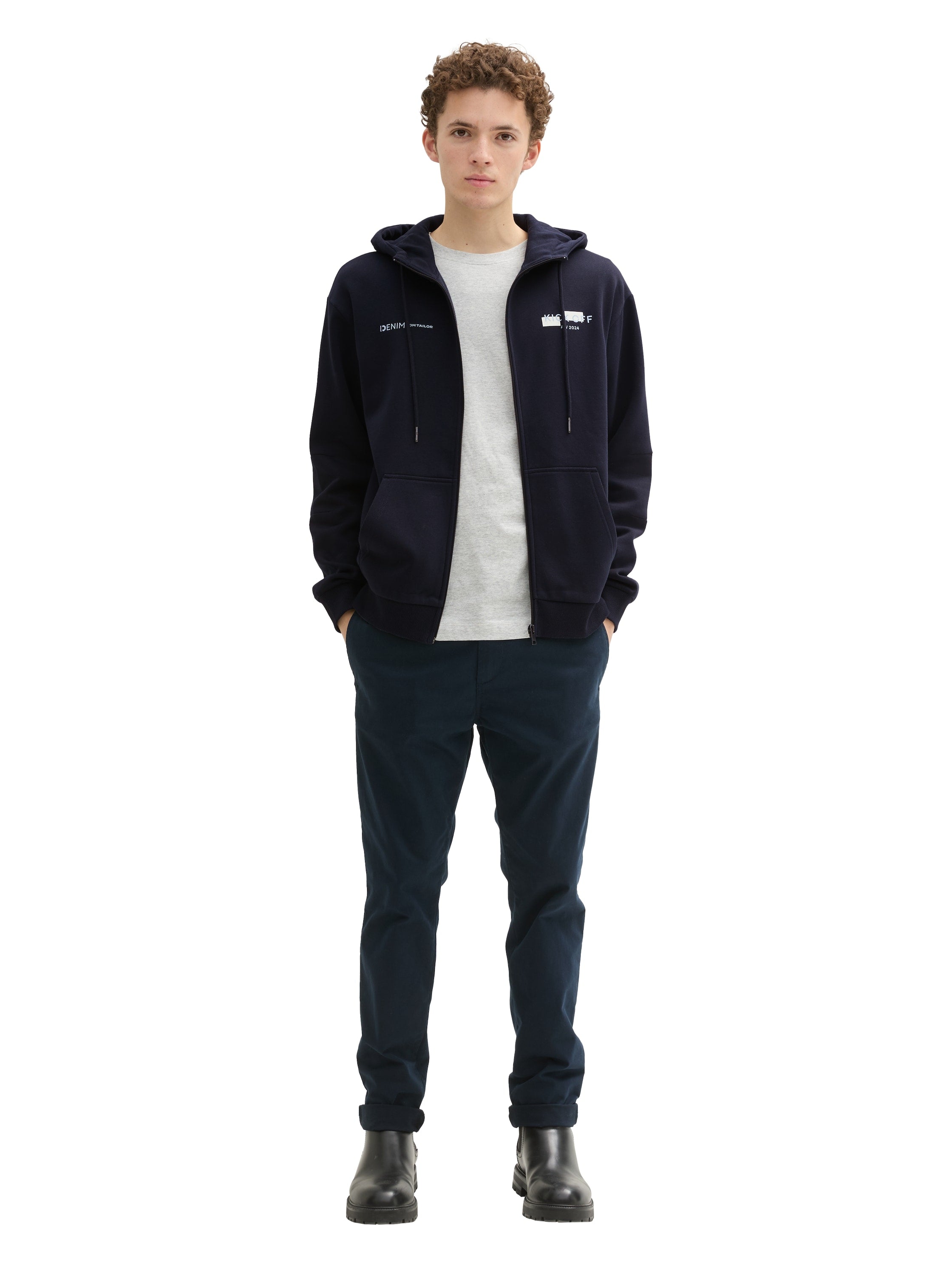 Tom Tailor Navy Hooded Jacket