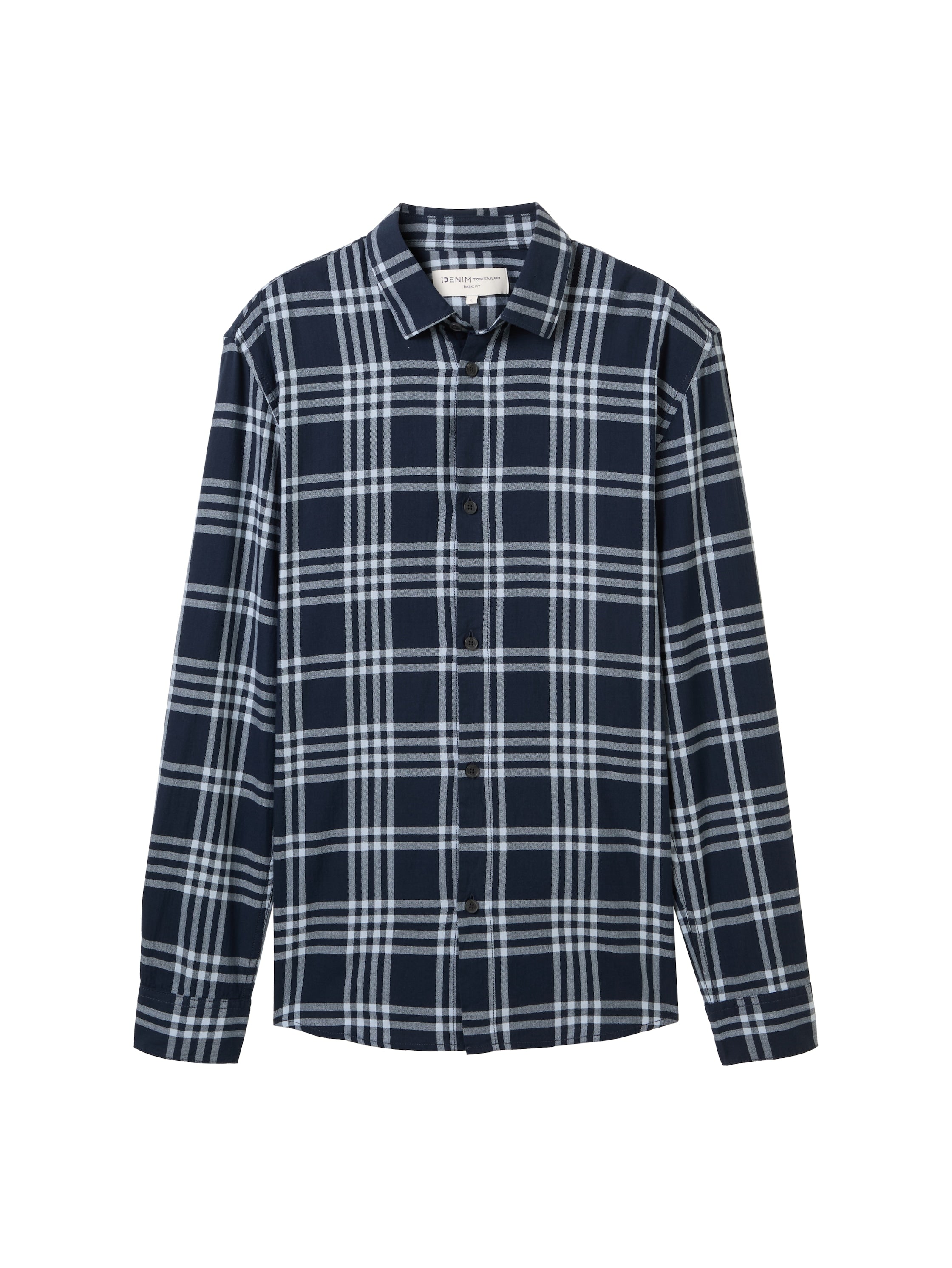 Tom Tailor Blue & Navy Shirt With Lager Checked Pattern