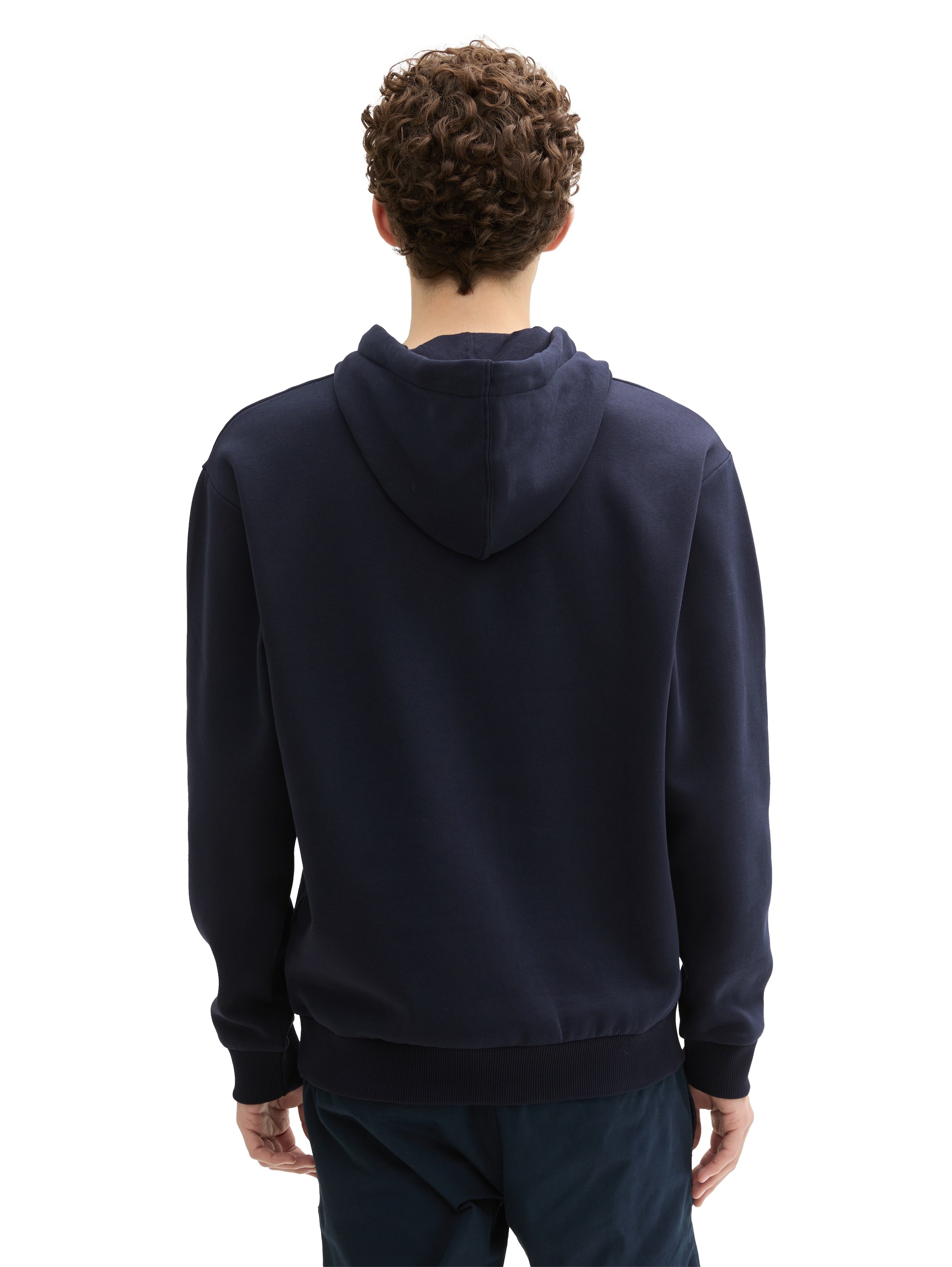 Tom Tailor Navy Hoodie With A Print