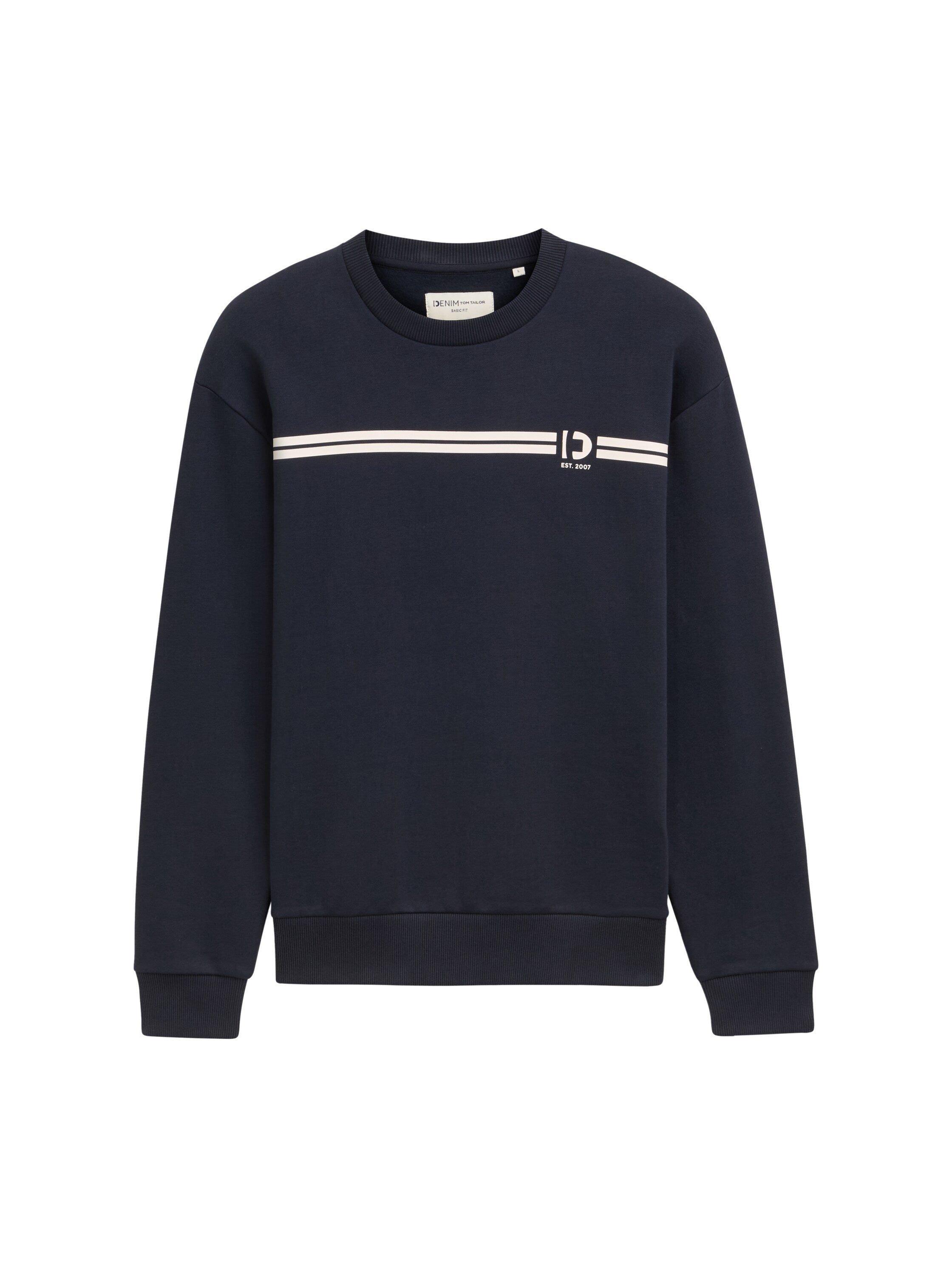 Tom Tailor Navy Sweater With A Logo Print