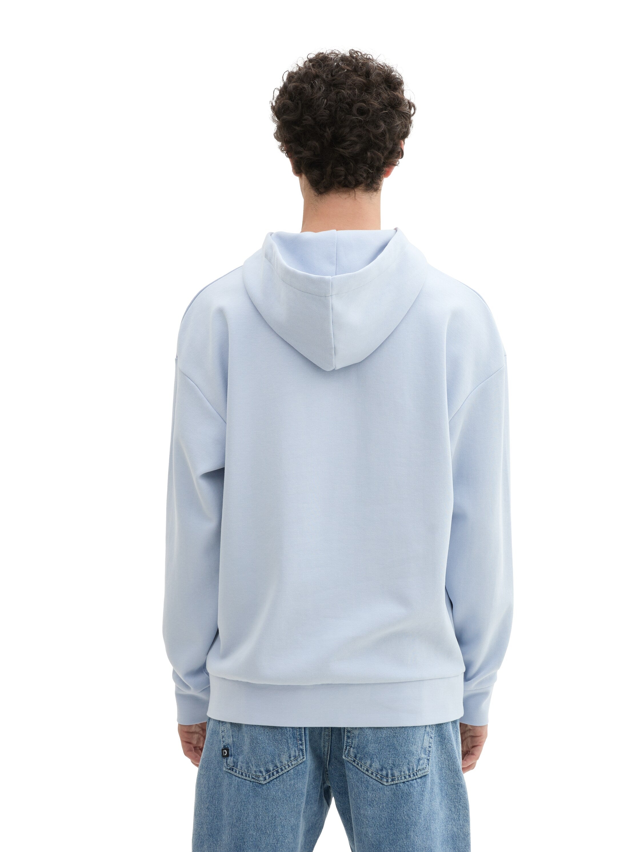 Tom Tailor Relaxed Blue Hoodie With A Print