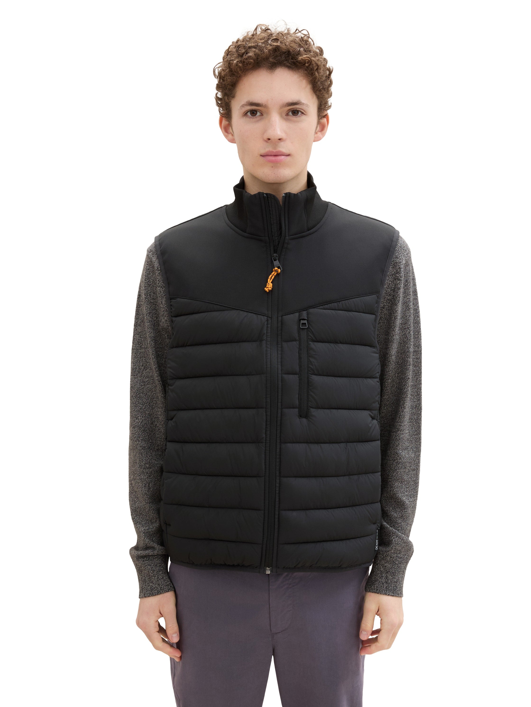 Tom Tailor Hybrid Black Vest