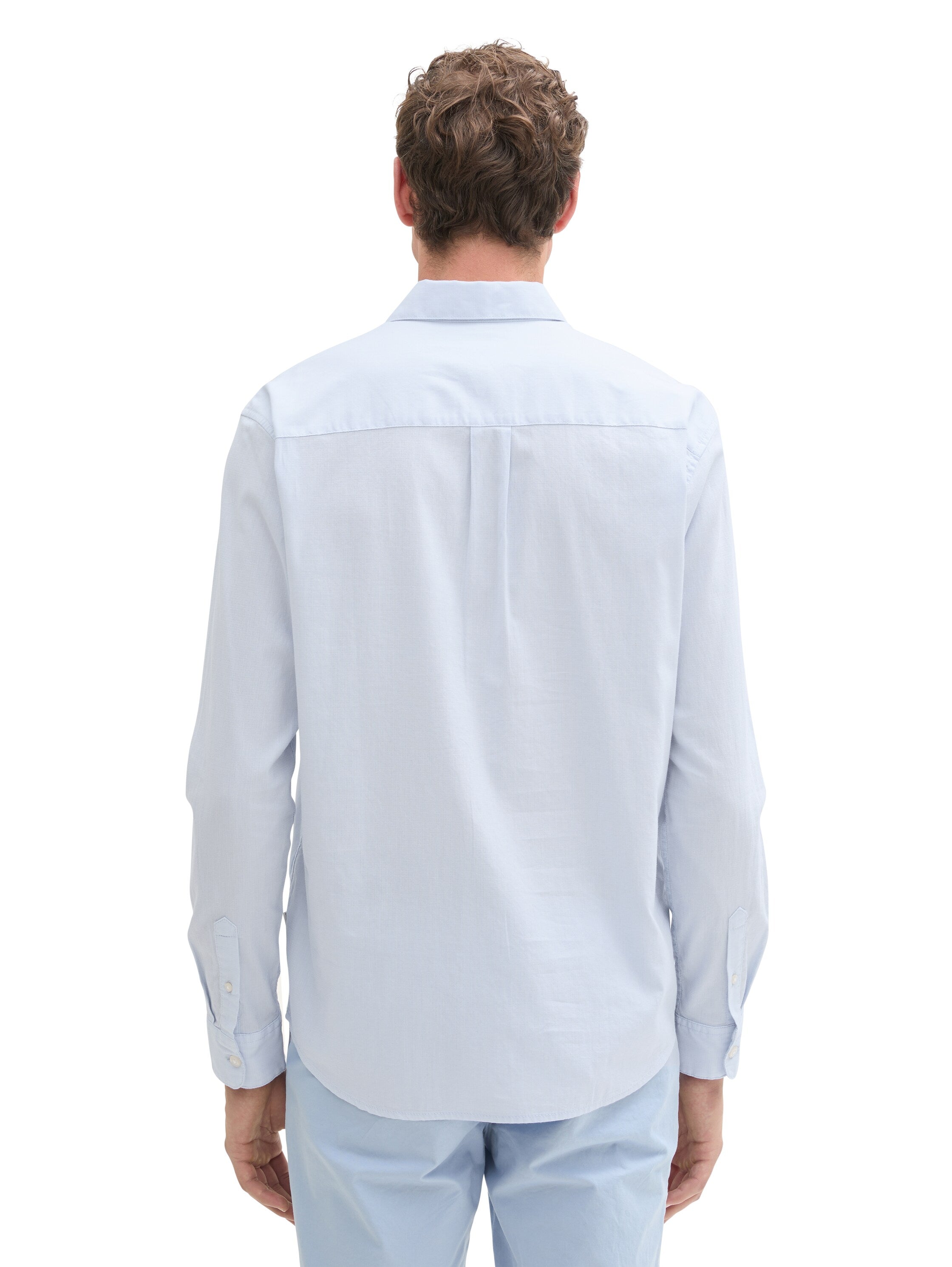 Tom Tailor Blue Regular Shirt With Attached Chest Pocket