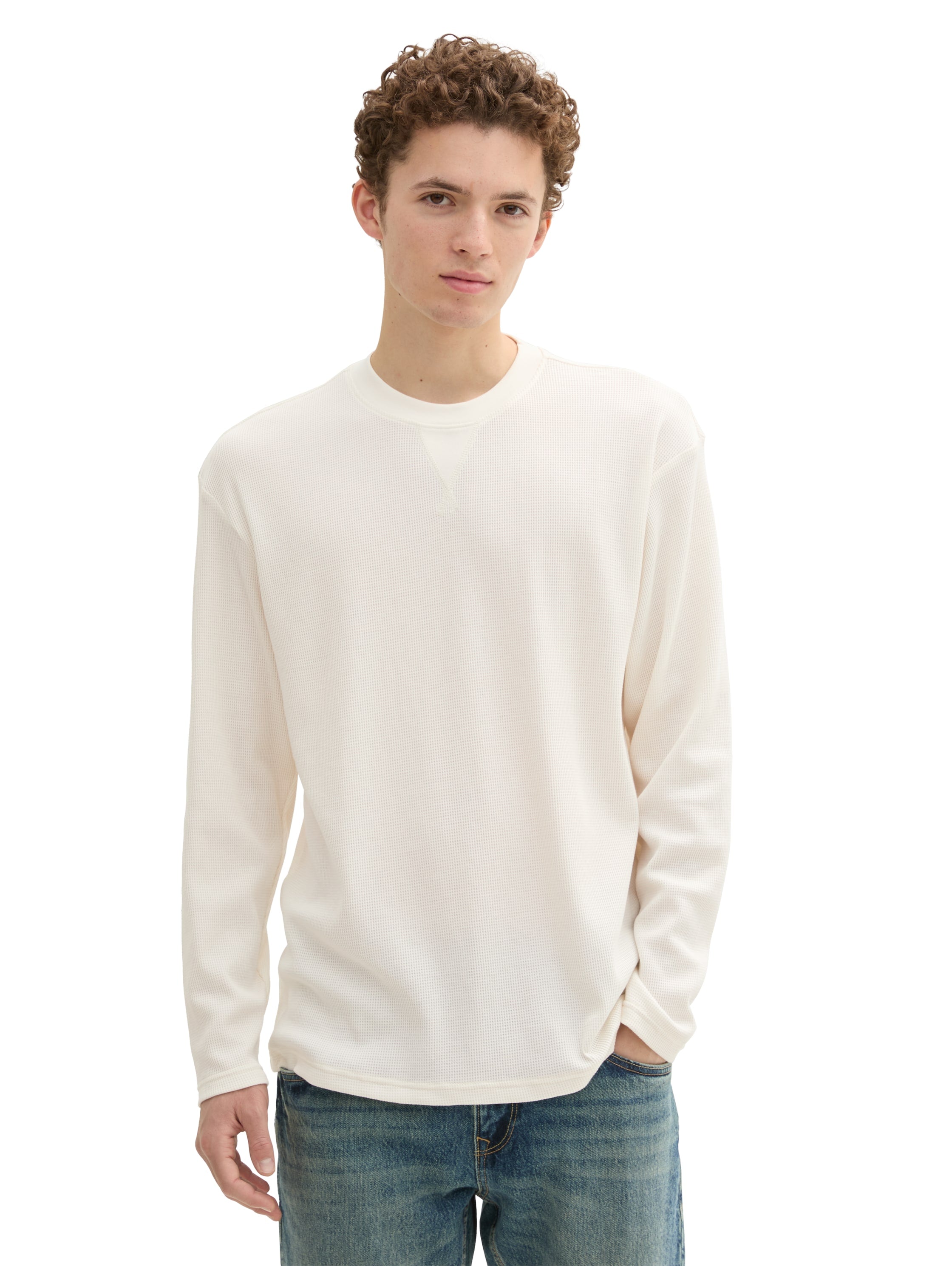 Tom Tailor White Long Sleeved T-shirt