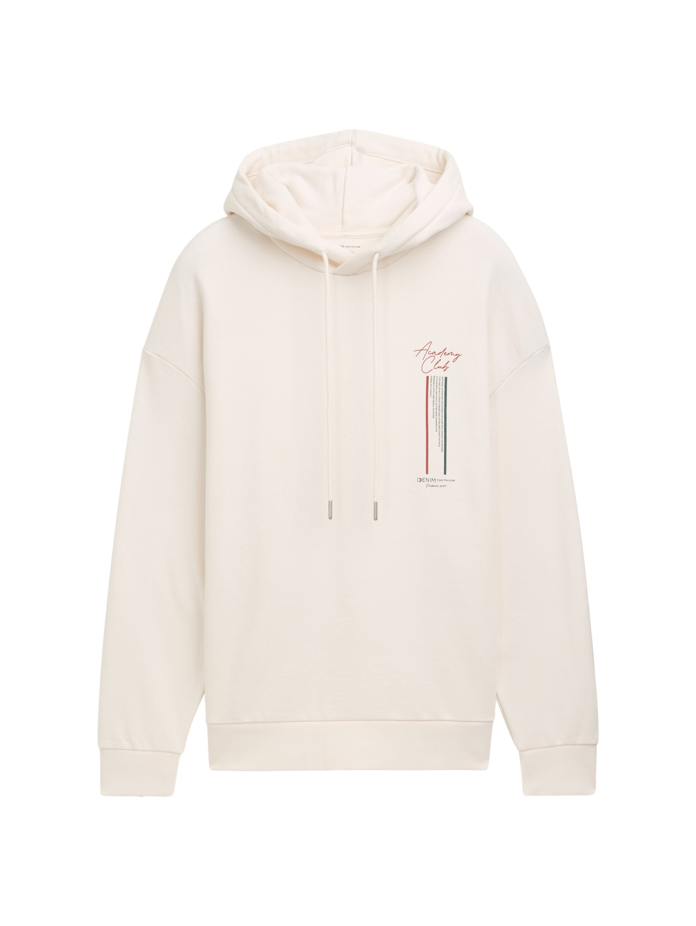 Tom Tailor Relaxed Beige Hoodie With a Print