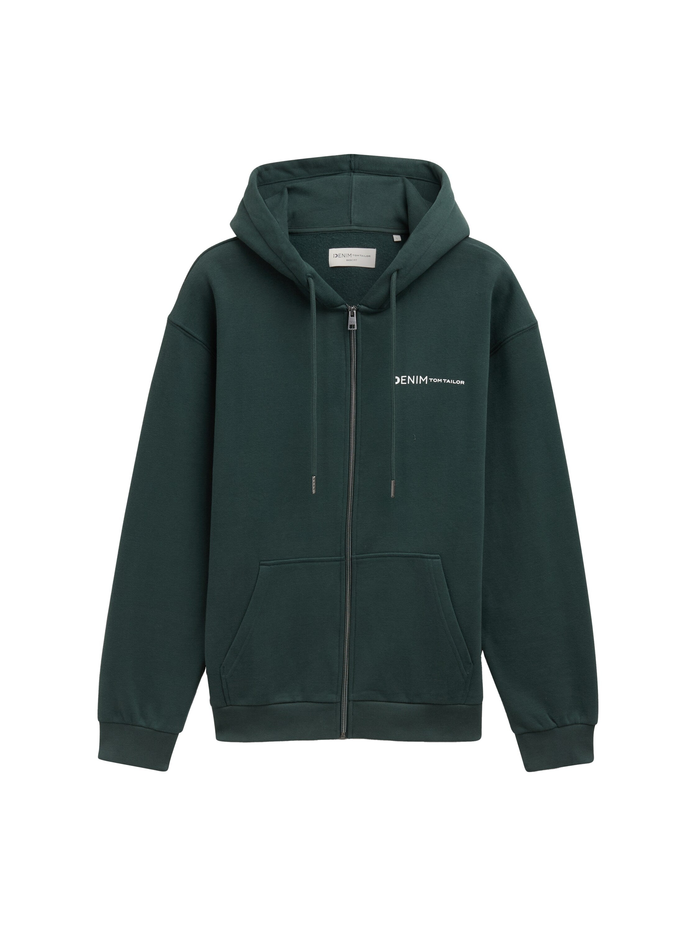 Tom Tailor Green Zippered Jacket With Hood