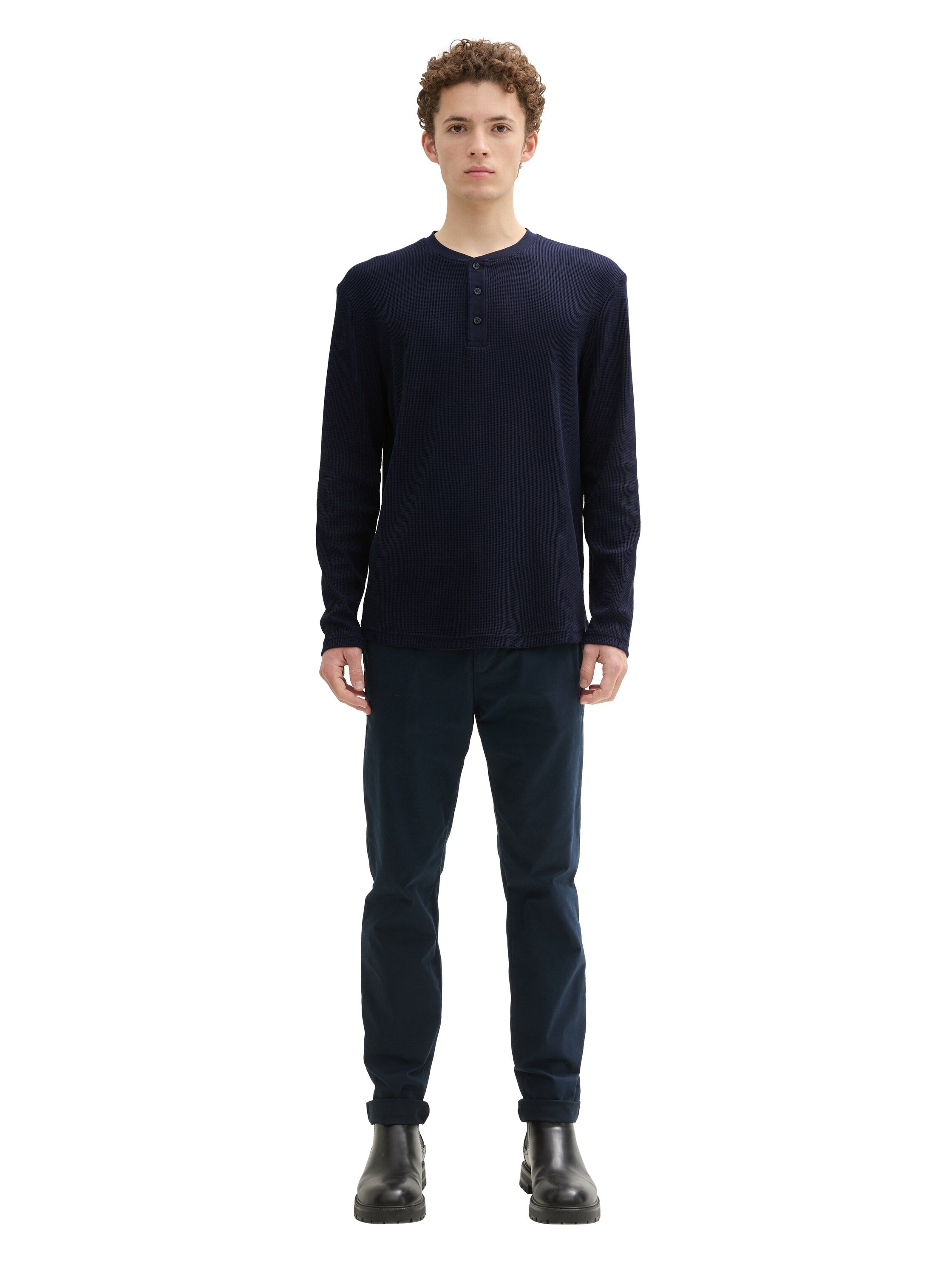 Tom Tailor Navy Textured T-shirt