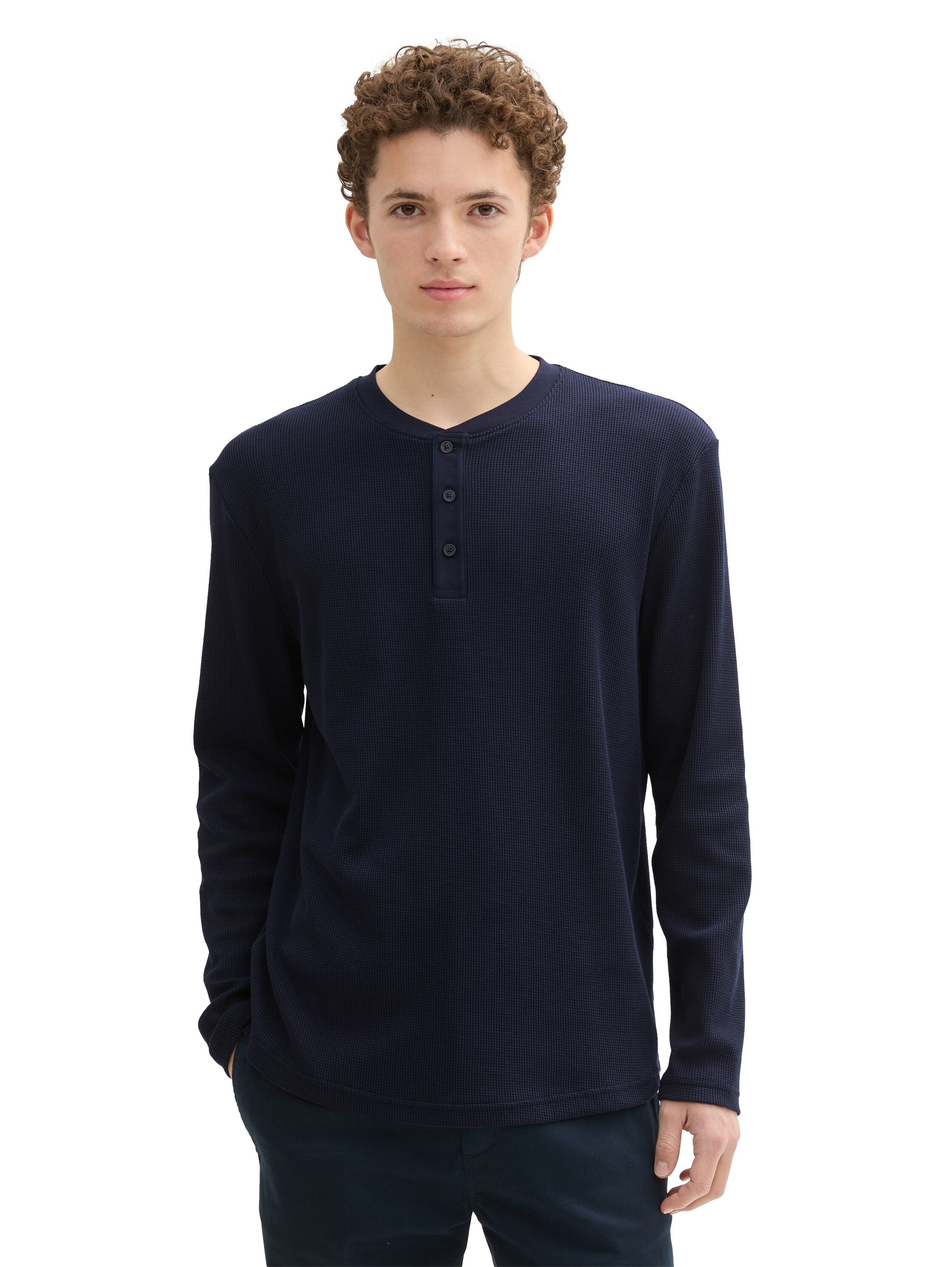 Tom Tailor Navy Textured T-shirt